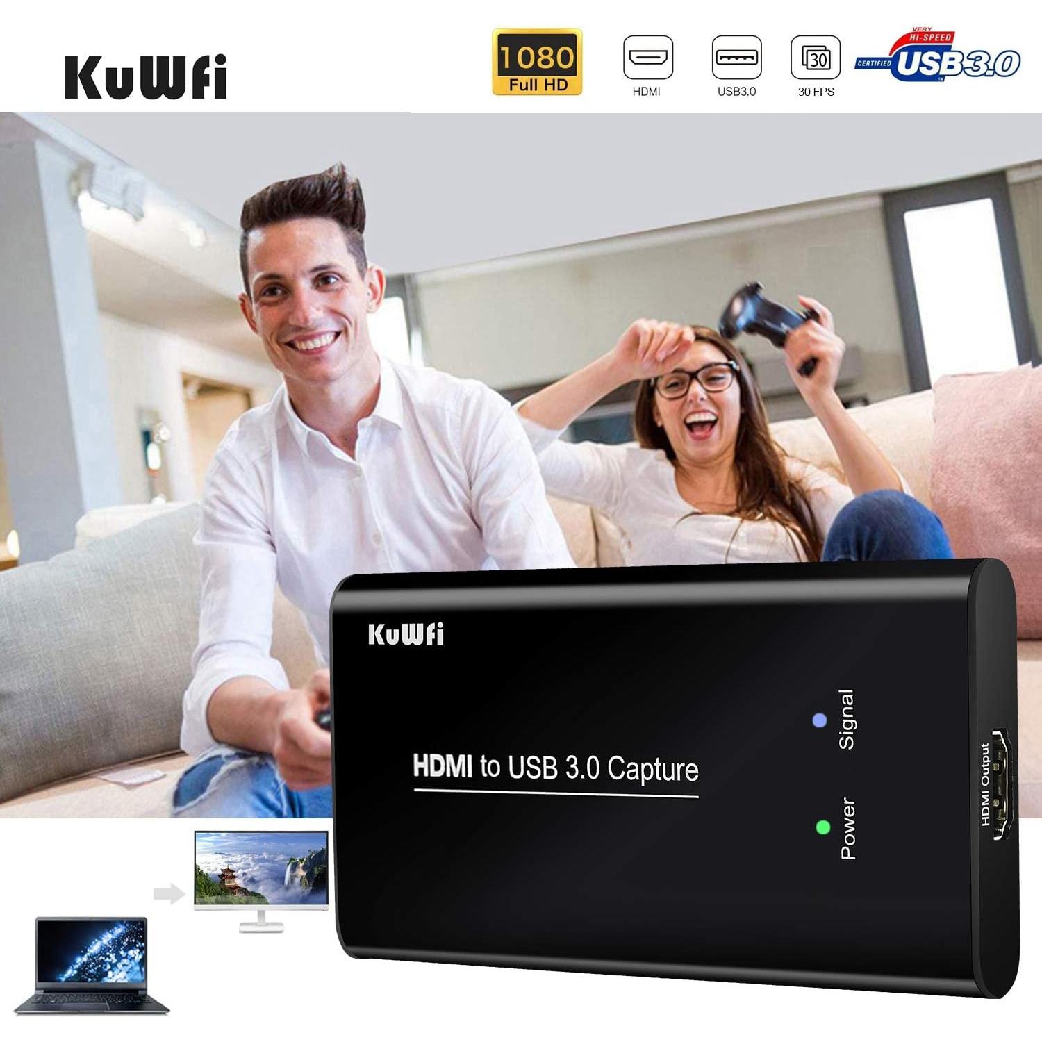 Tarjeta de Captura KuWFi HDMI03 USB 3.0 1080P para Juegos