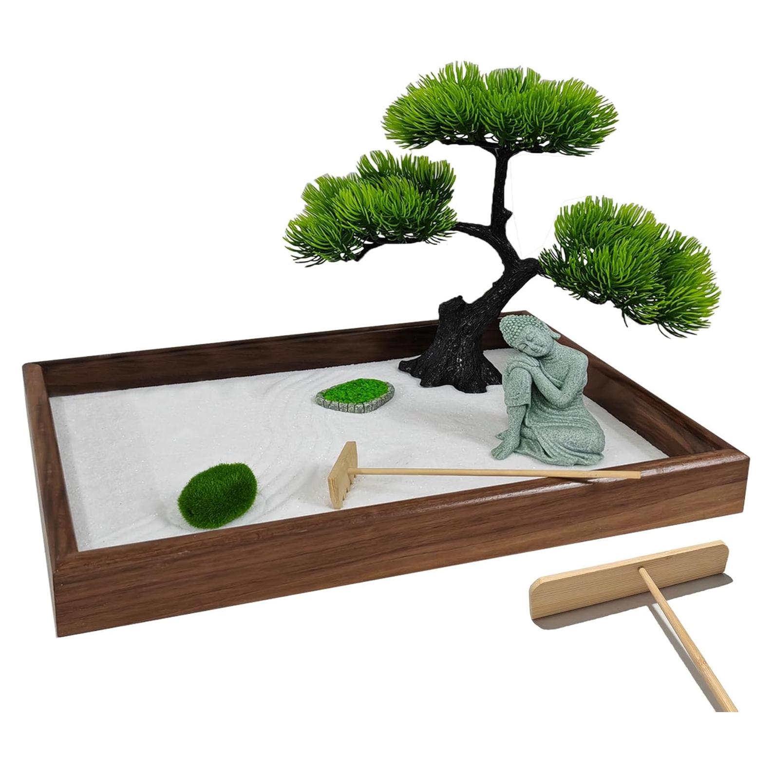 Kit de Jardín Zen Japonés DAZIMOU para Meditación - Rectangular