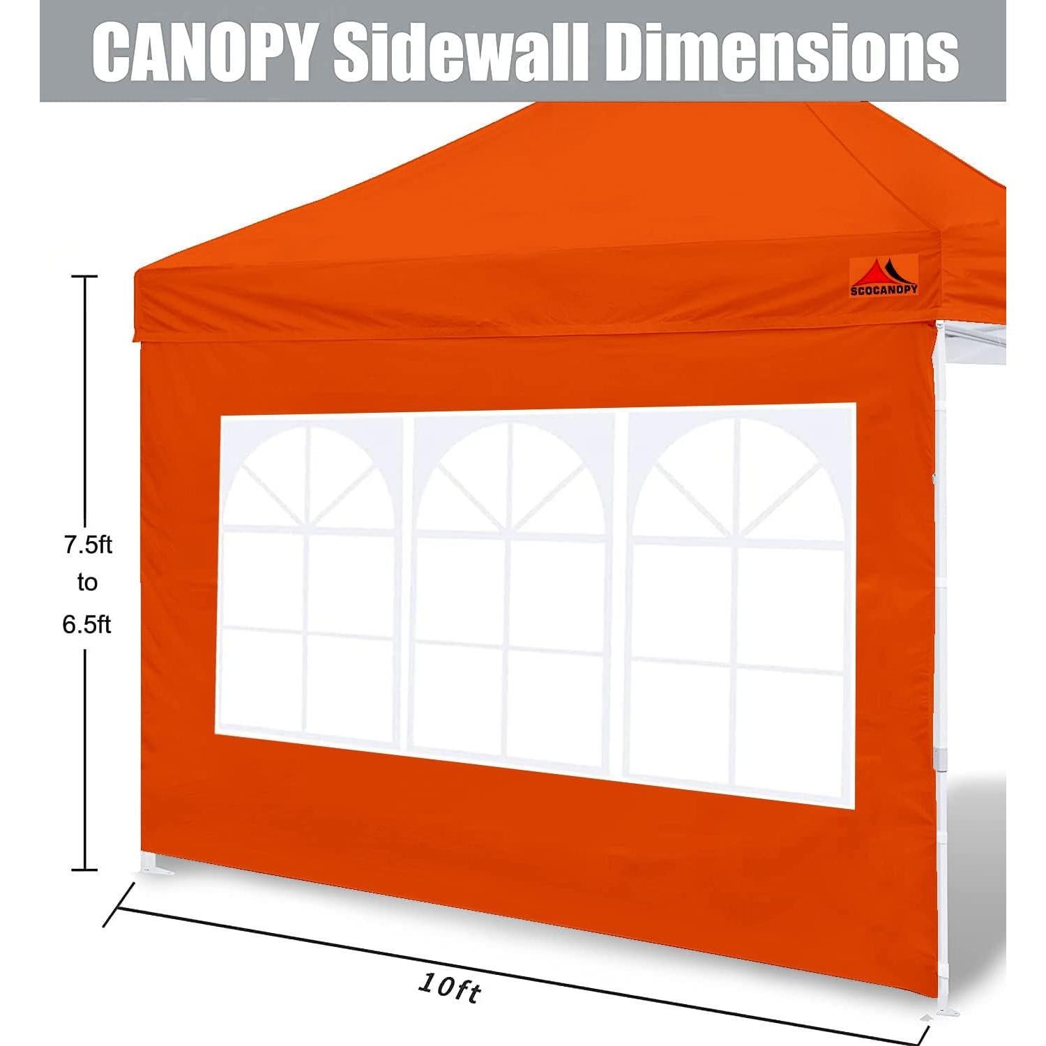 Pared Lateral para Carpa 10x10 SCOCANOPY Naranja Impermeable