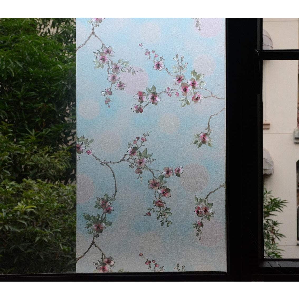 Película para Ventanas VSUDO 45x200cm Flor de Durazno Anti UV