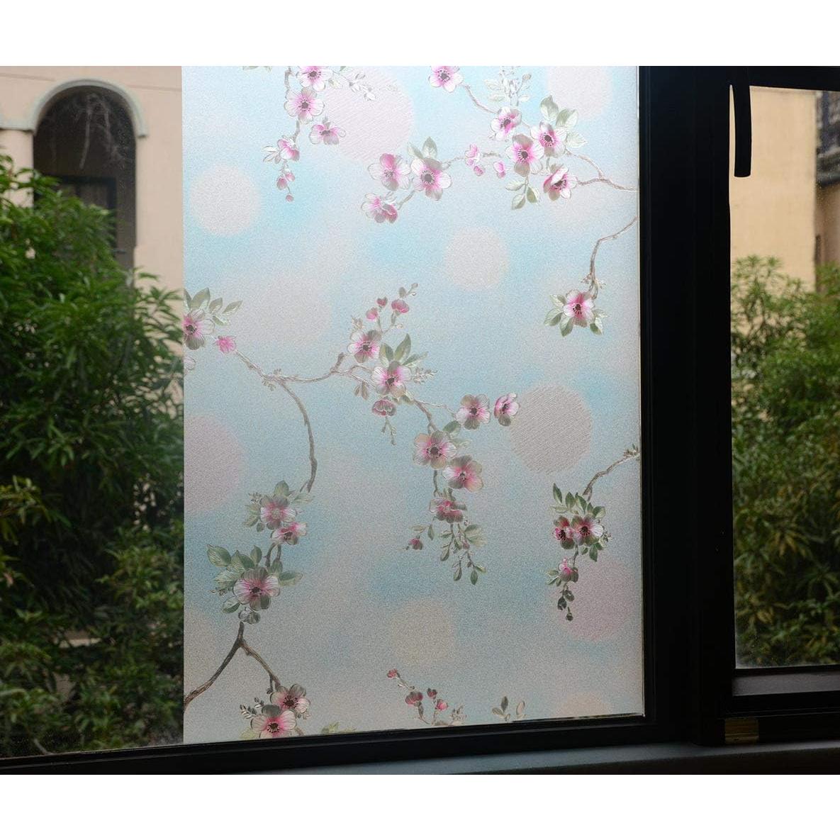 Película para Ventanas VSUDO 45x200cm Flor de Durazno Anti UV