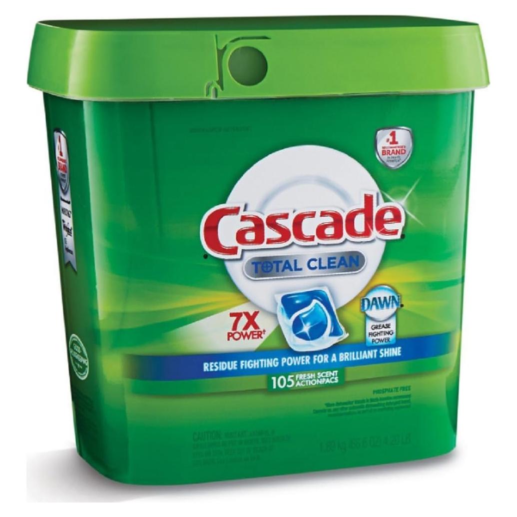 Detergente para Lavavajillas Cascade Total Clean 105 Paquetes Aroma Fresco
