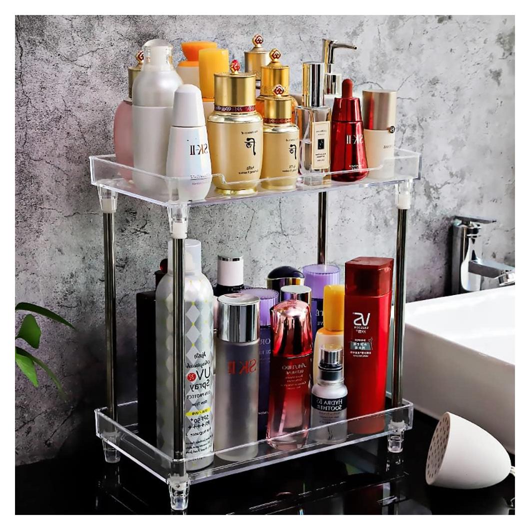 Estante de Almacenamiento AfooBezos 2 Niveles Transparente