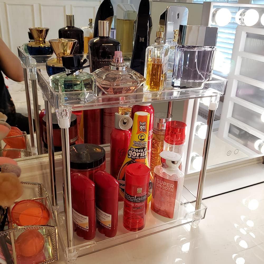 Estante de Almacenamiento AfooBezos 2 Niveles Transparente