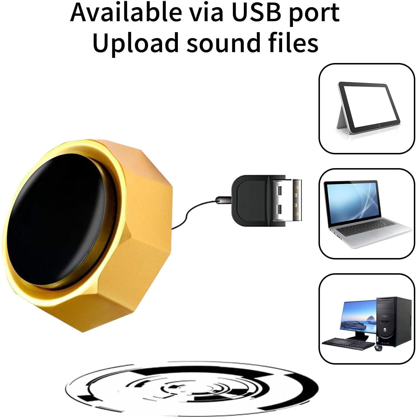 Botón de Sonido USB RIBOSY - 100 Grabaciones MP3/WAV