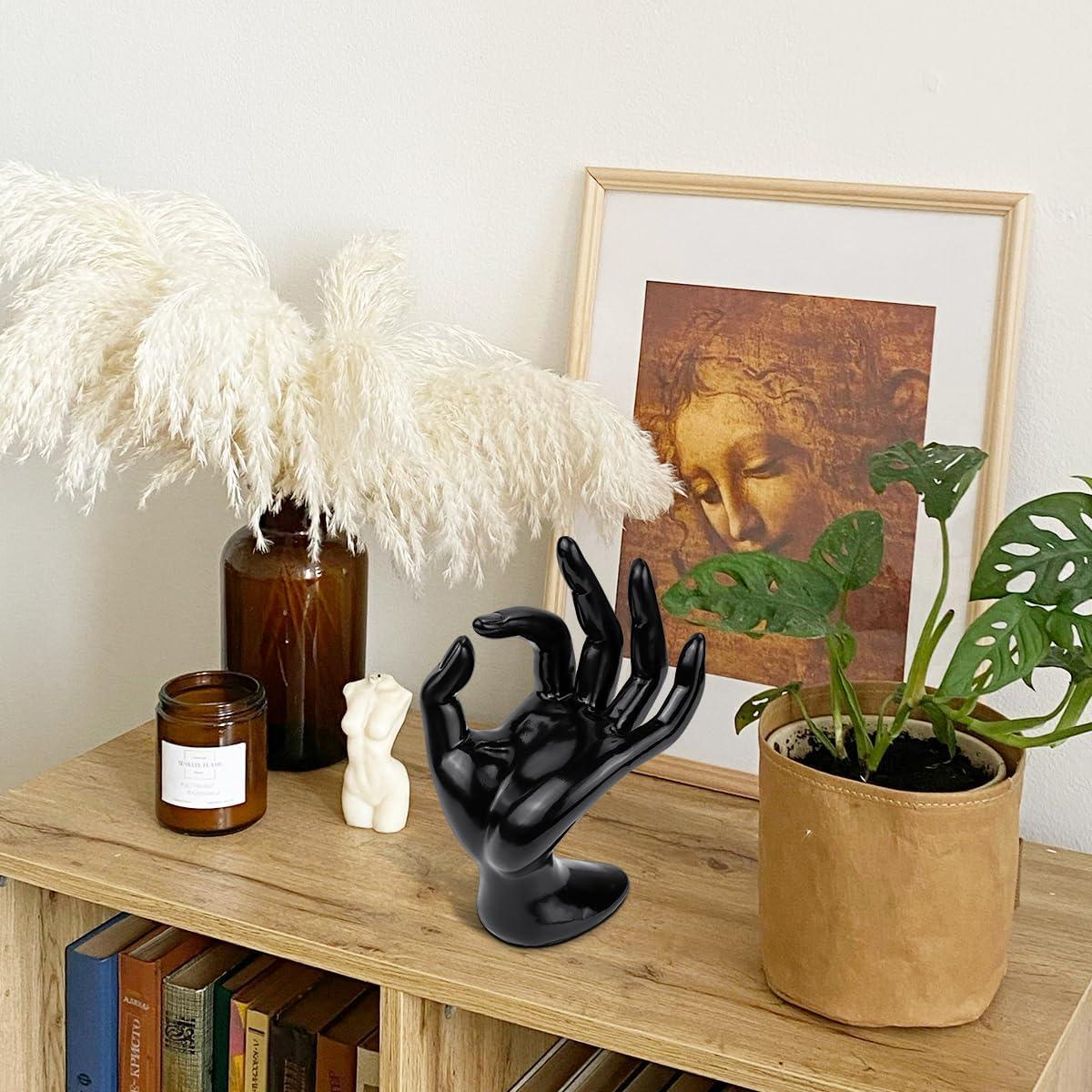 Soporte de Joyería en Forma de Mano Yuntop Negro 11.4x17cm