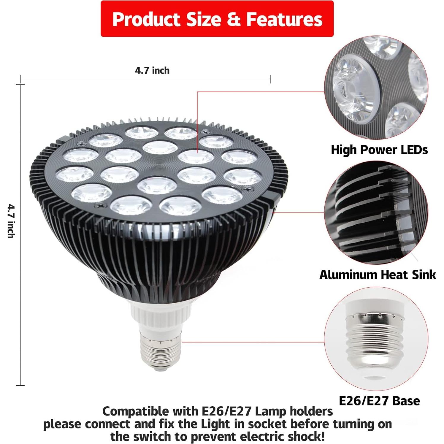 Lámpara de Terapia Luz Roja Zarbaha 18 LED 54W Alivio Dolor