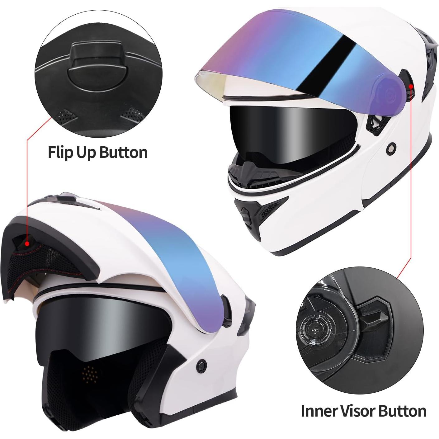 Casco Modular JQF Gear FF808 Doble Visor Abatible L