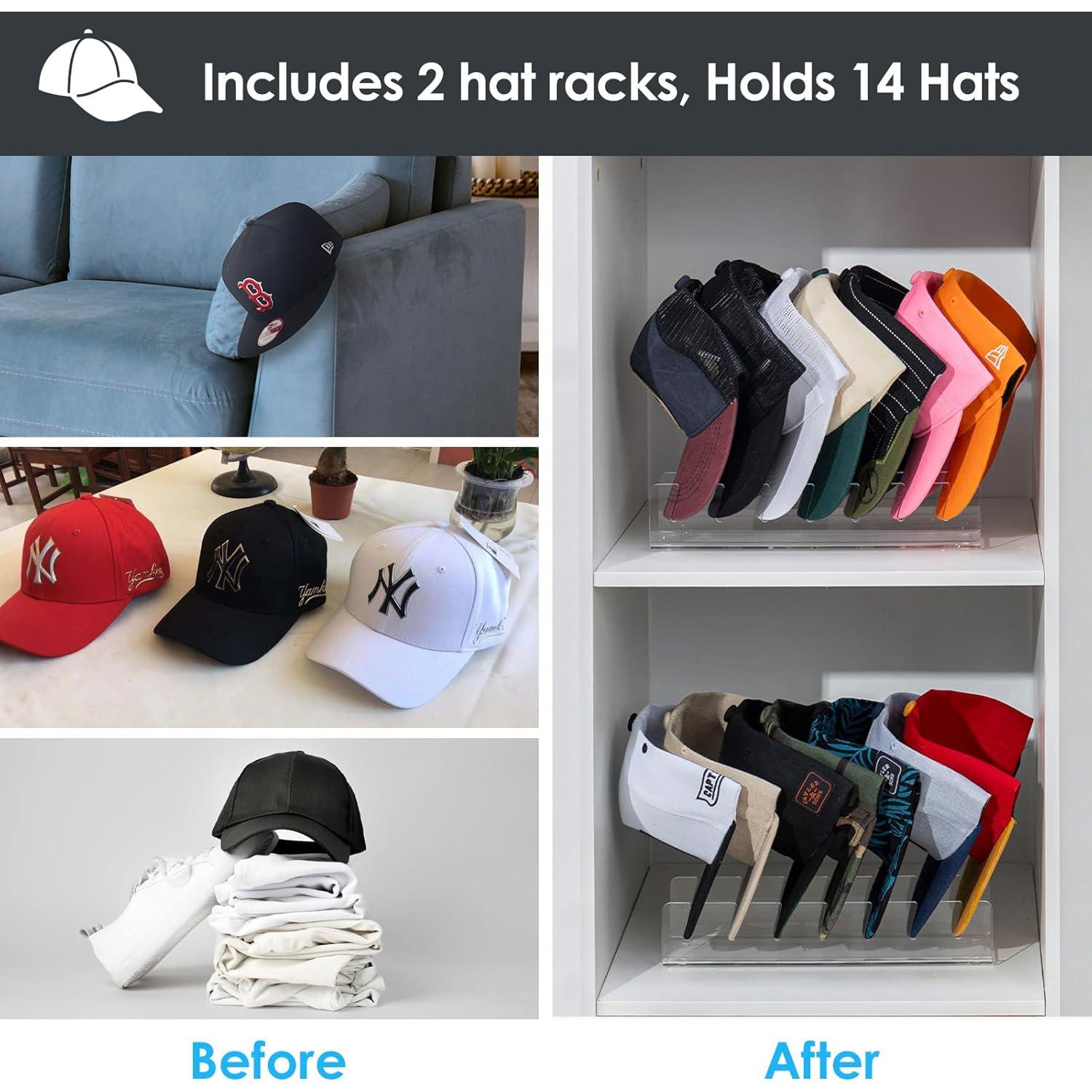 Soporte para Gorras Forzacx Acrílico Transparente 2 Piezas