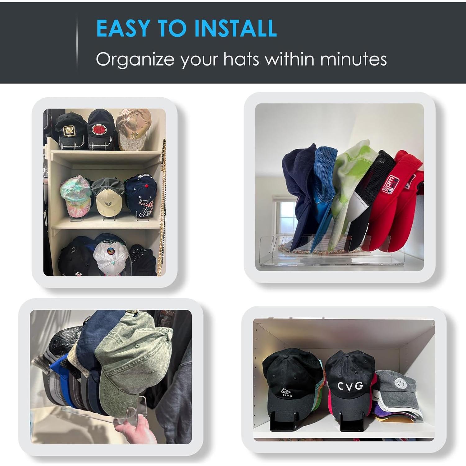 Soporte para Gorras Forzacx Acrílico Transparente 2 Piezas