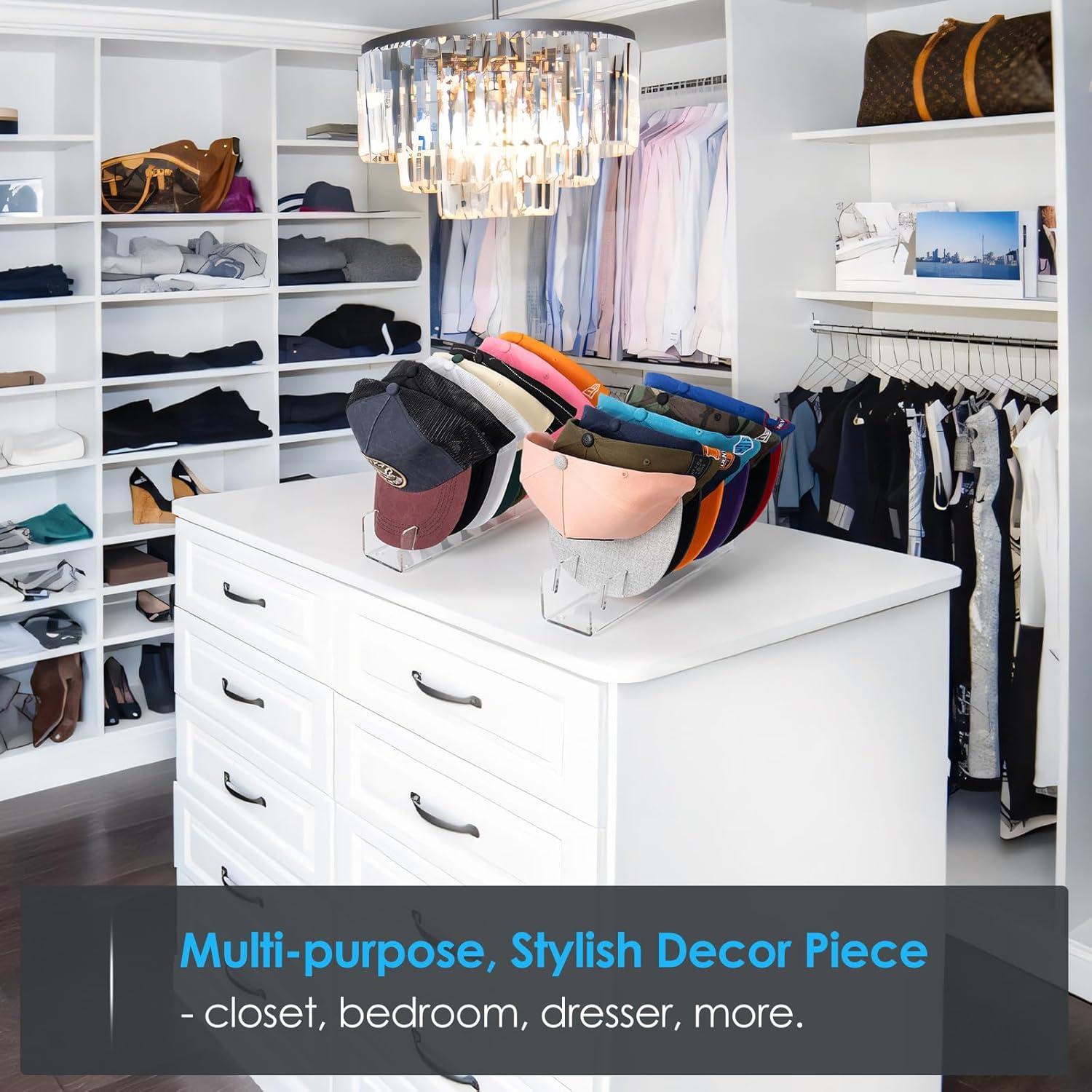 Soporte para Gorras Forzacx Acrílico Transparente 2 Piezas