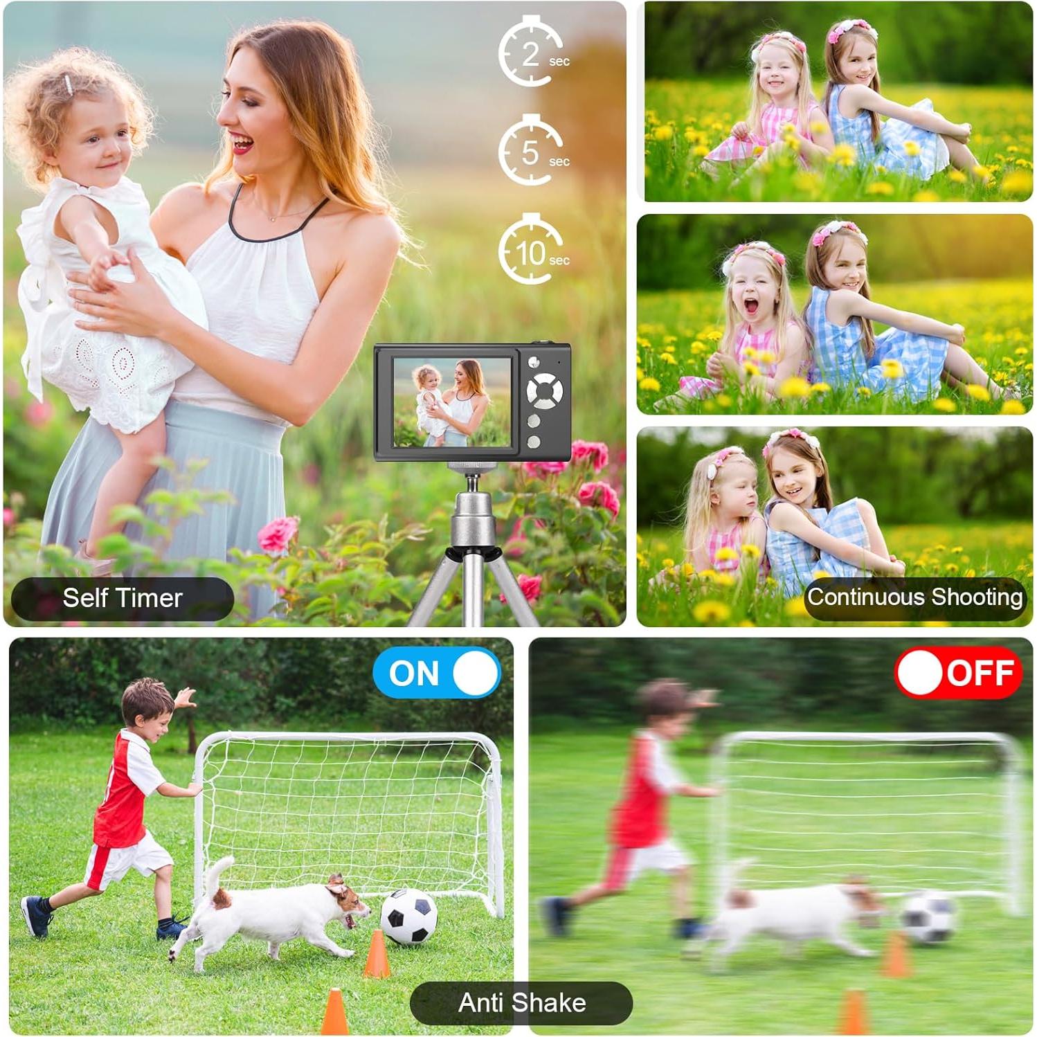 Cámara Digital Compacta SONSHUYI H12 48MP 1080P para Niños