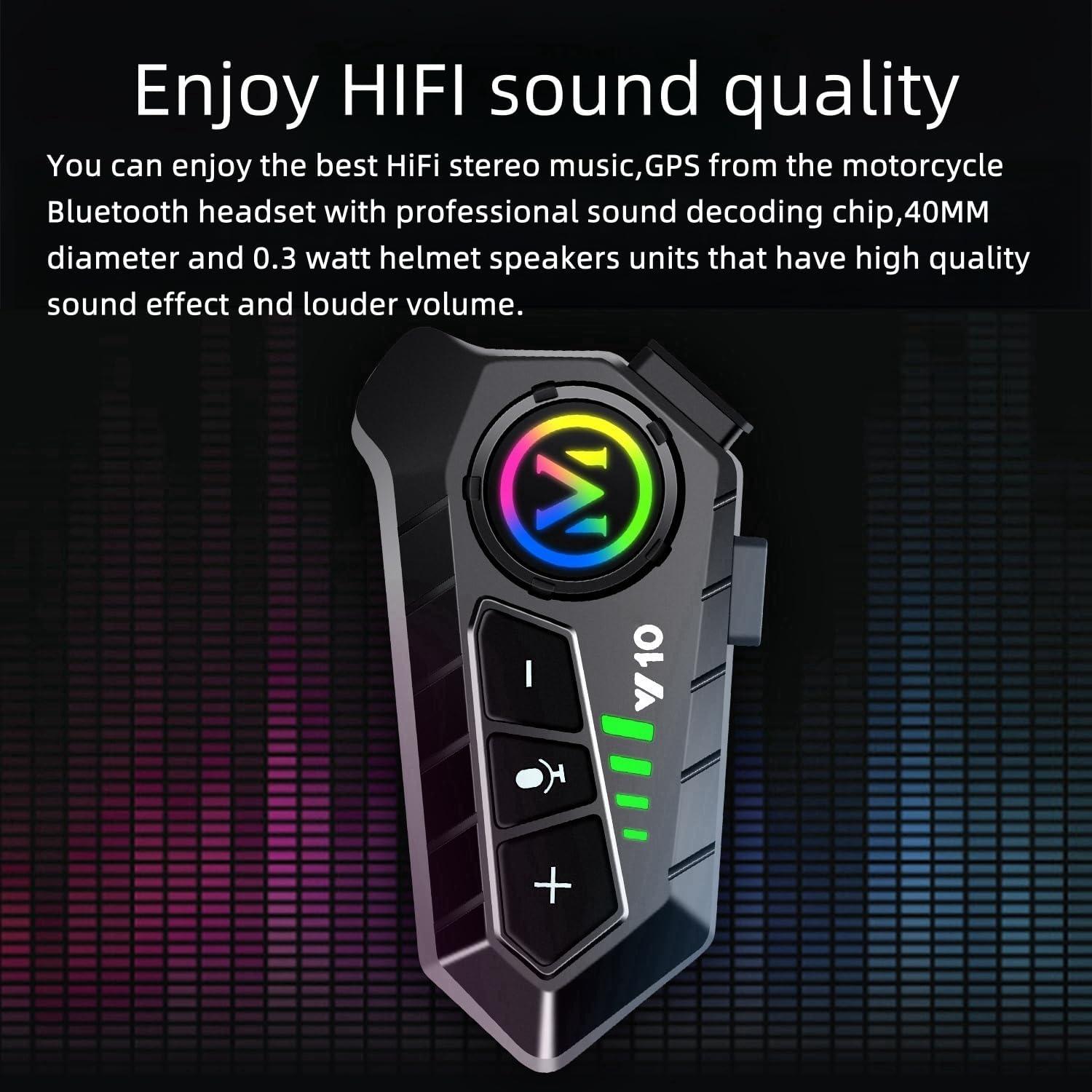 Auricular Bluetooth ELIKIDSTO Y10 para Casco Motocicleta