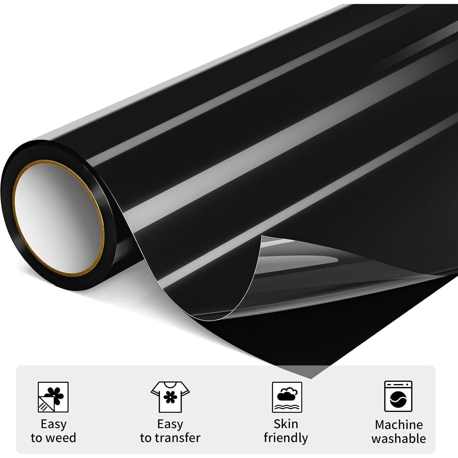 Vinilo de Transferencia de Calor Sileelis Negro 300g 12x2.44m