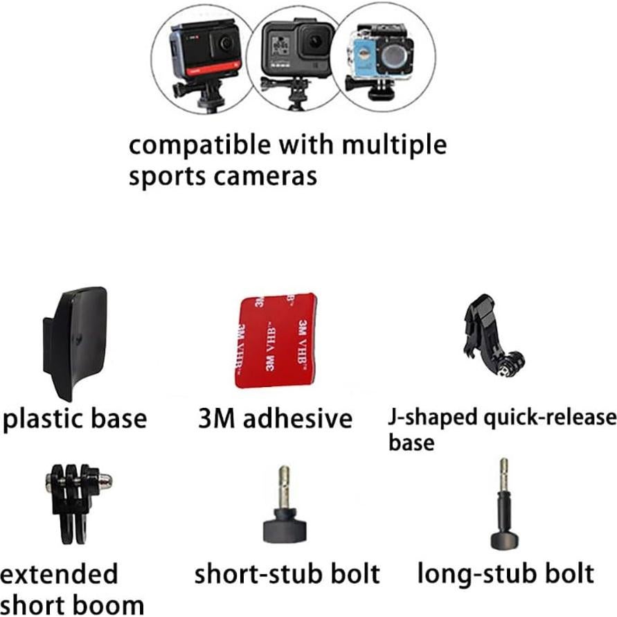 Kit Montaje Barbilla Casco Motocicleta StableNeino para GoPro