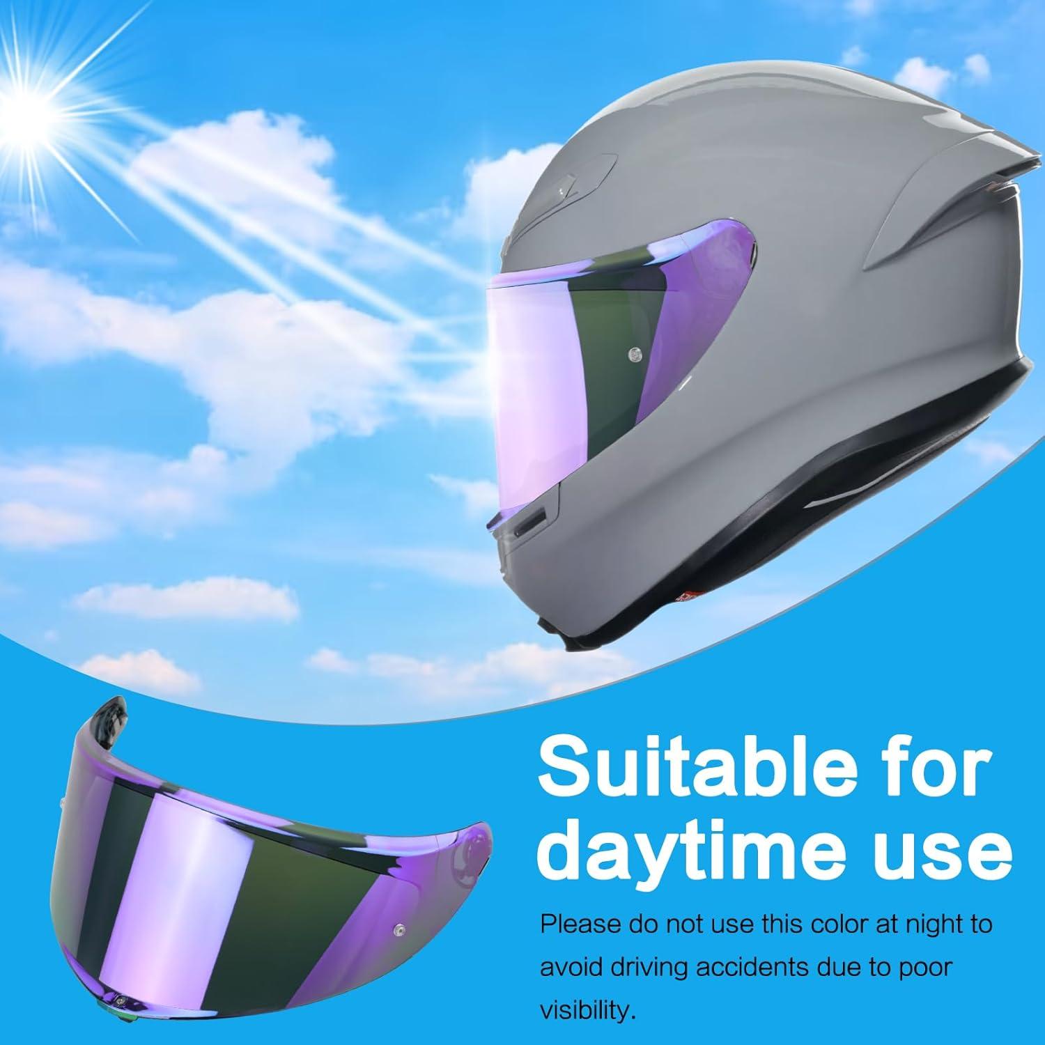 Visera de Casco RIDLOG K6 K6s Tintada Cromo Púrpura