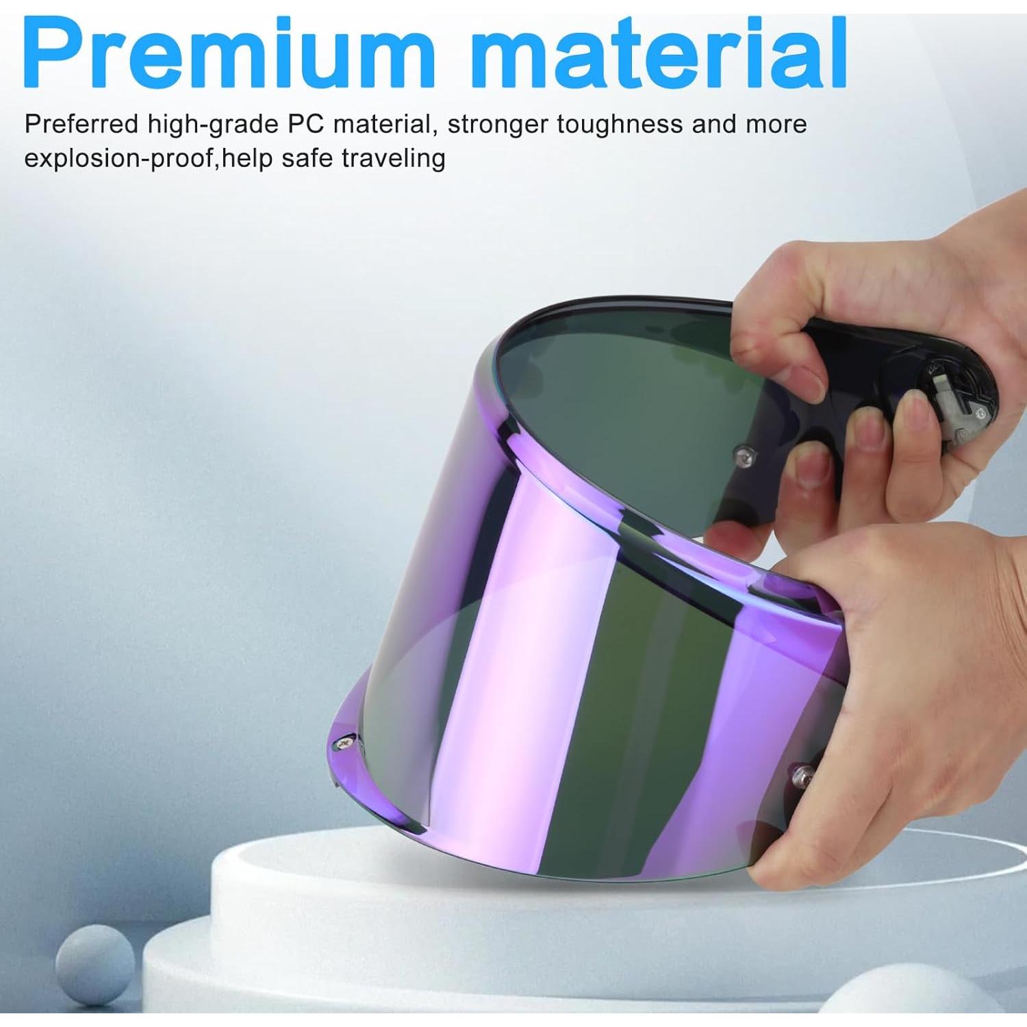 Visera de Casco RIDLOG K6 K6s Tintada Cromo Púrpura