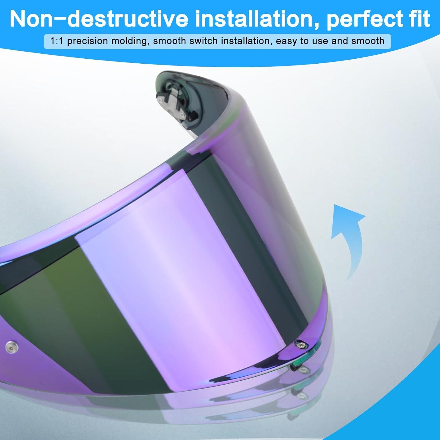 Visera de Casco RIDLOG K6 K6s Tintada Cromo Púrpura