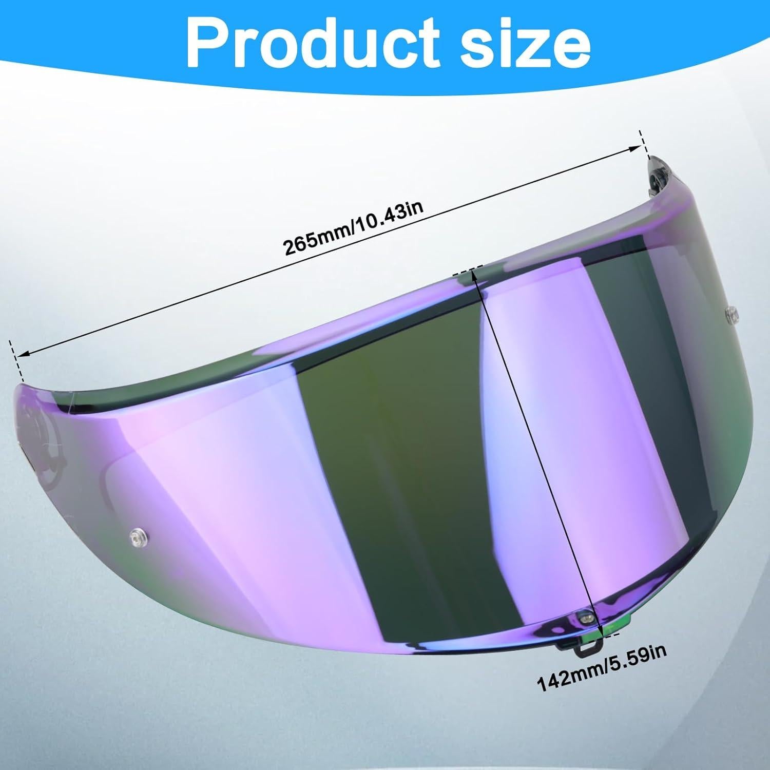 Visera de Casco RIDLOG K6 K6s Tintada Cromo Púrpura