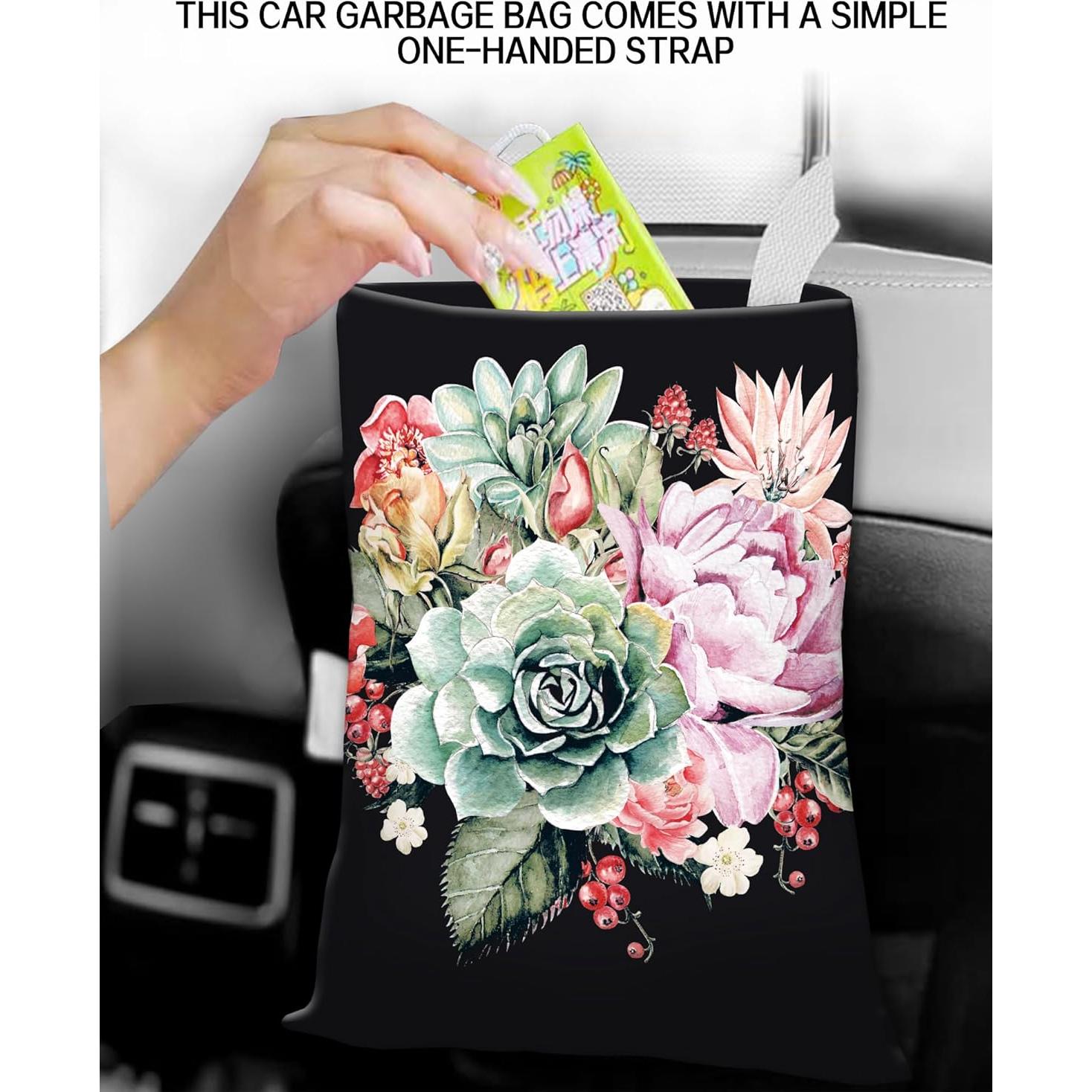 Basurero de Auto ANKVRP Colgante Floral 30x23.9cm