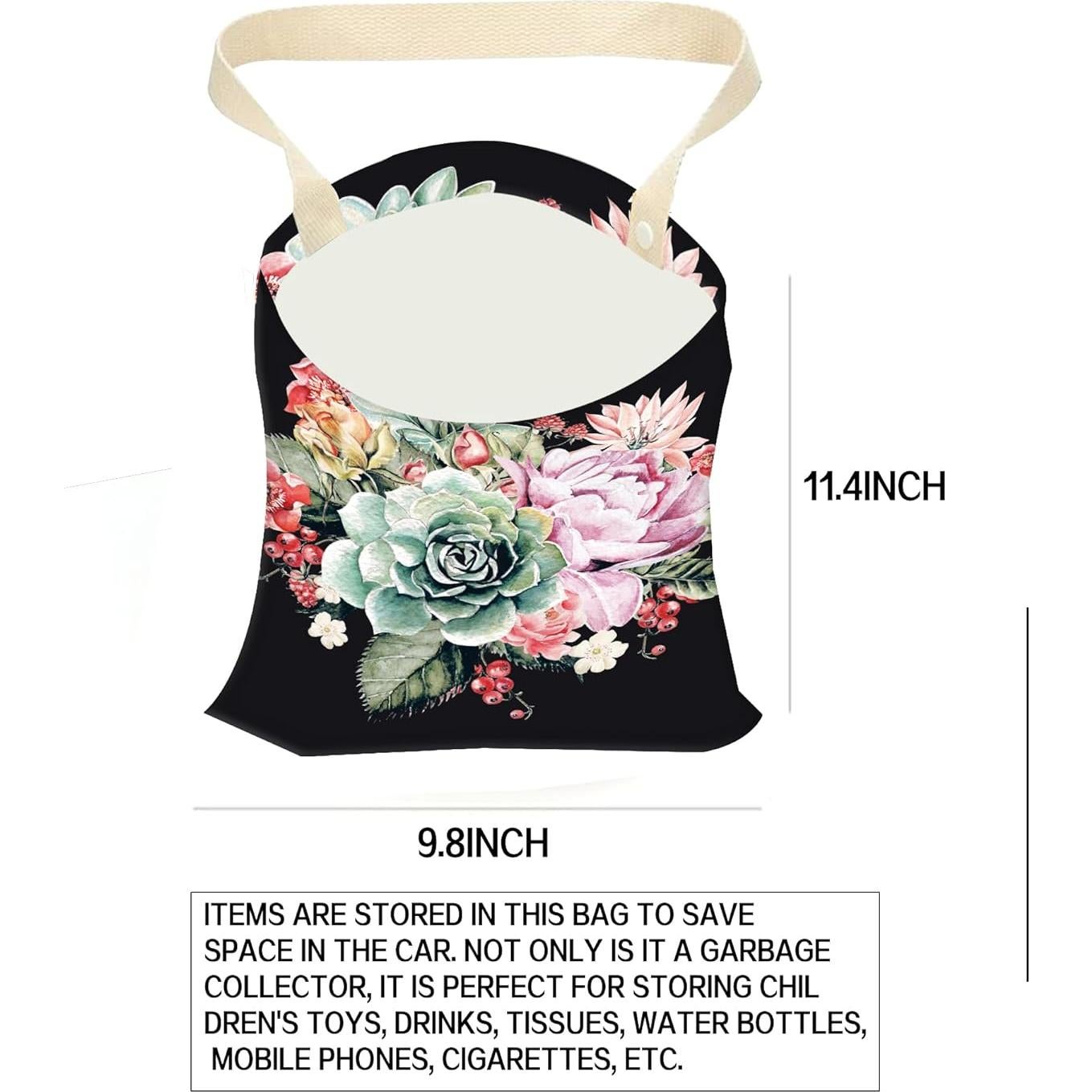 Basurero de Auto ANKVRP Colgante Floral 30x23.9cm