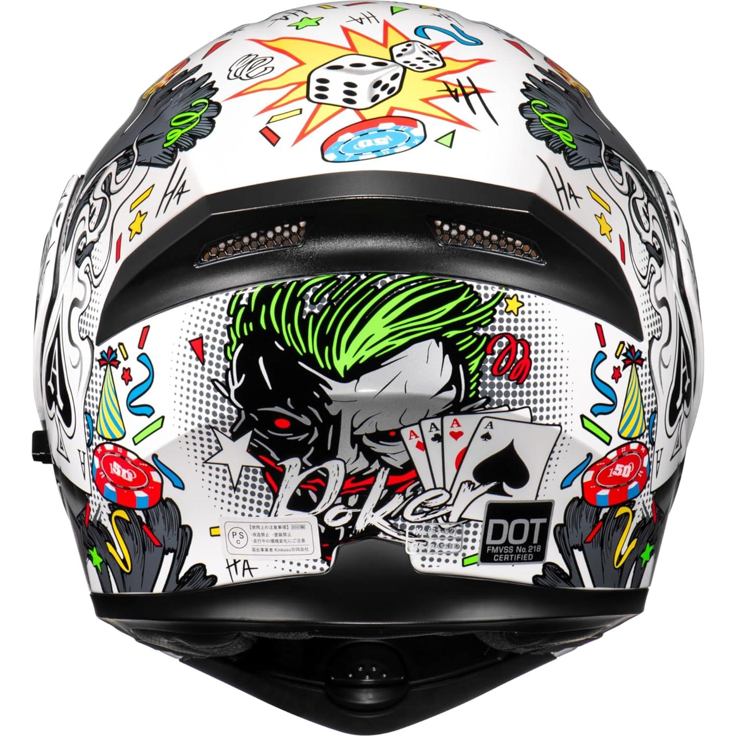 Casco Modular DOT Blanco Pocker con Doble Visera Grande