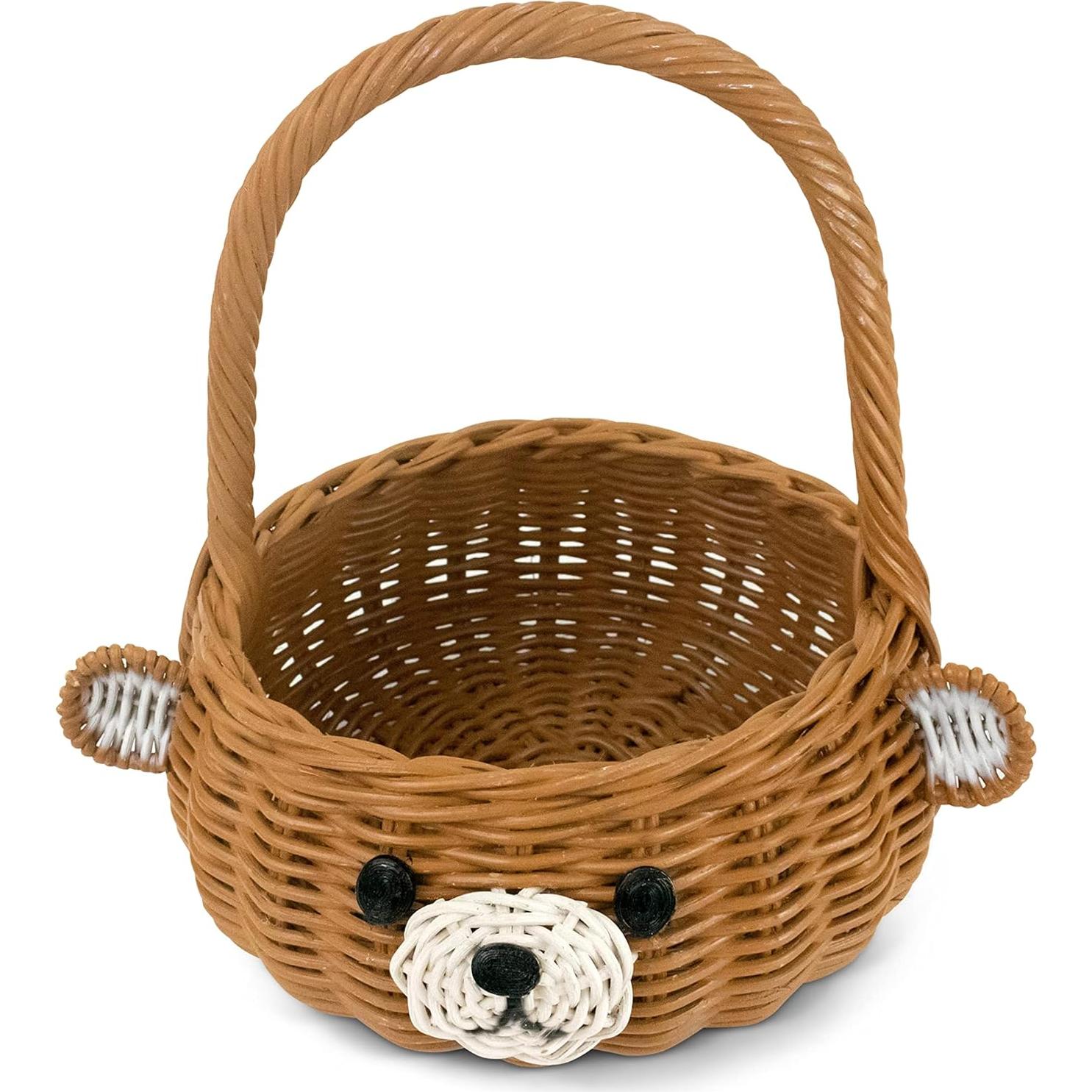 Cesta de Almacenamiento G6 Collection Oso Tejida a Mano 23x20 cm