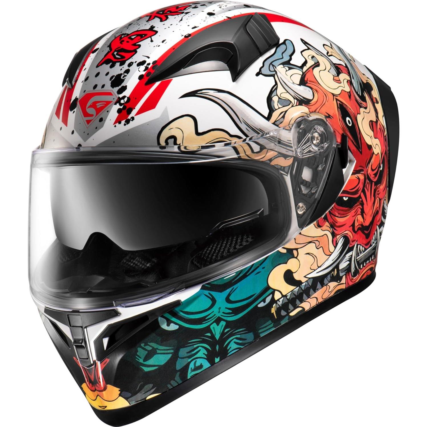 Casco de Moto KYPARA 807 Samurai Blanco Mediano DOT