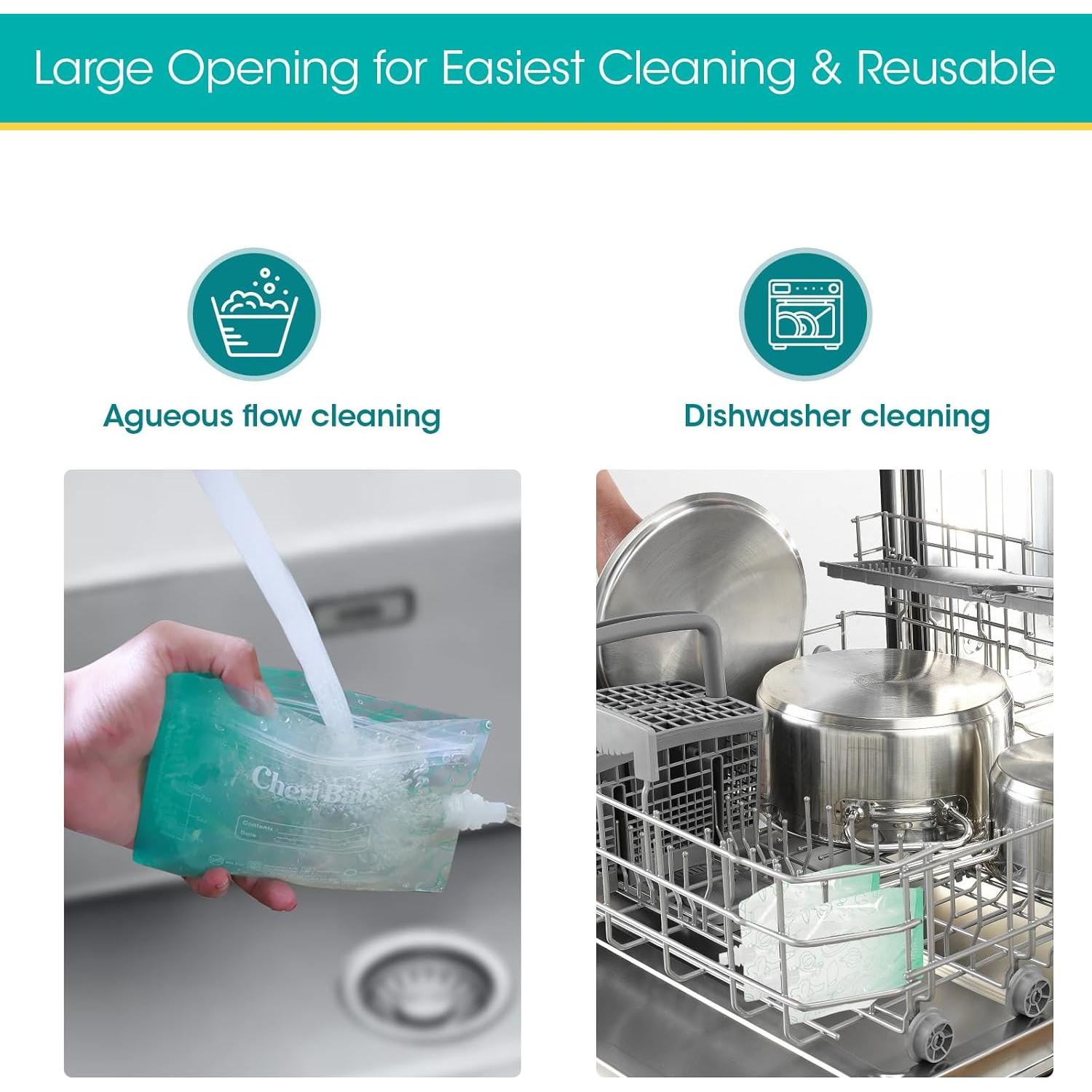 Bolsas Reutilizables para Comida Bebé Cheri Baby 10 Paquetes 113g