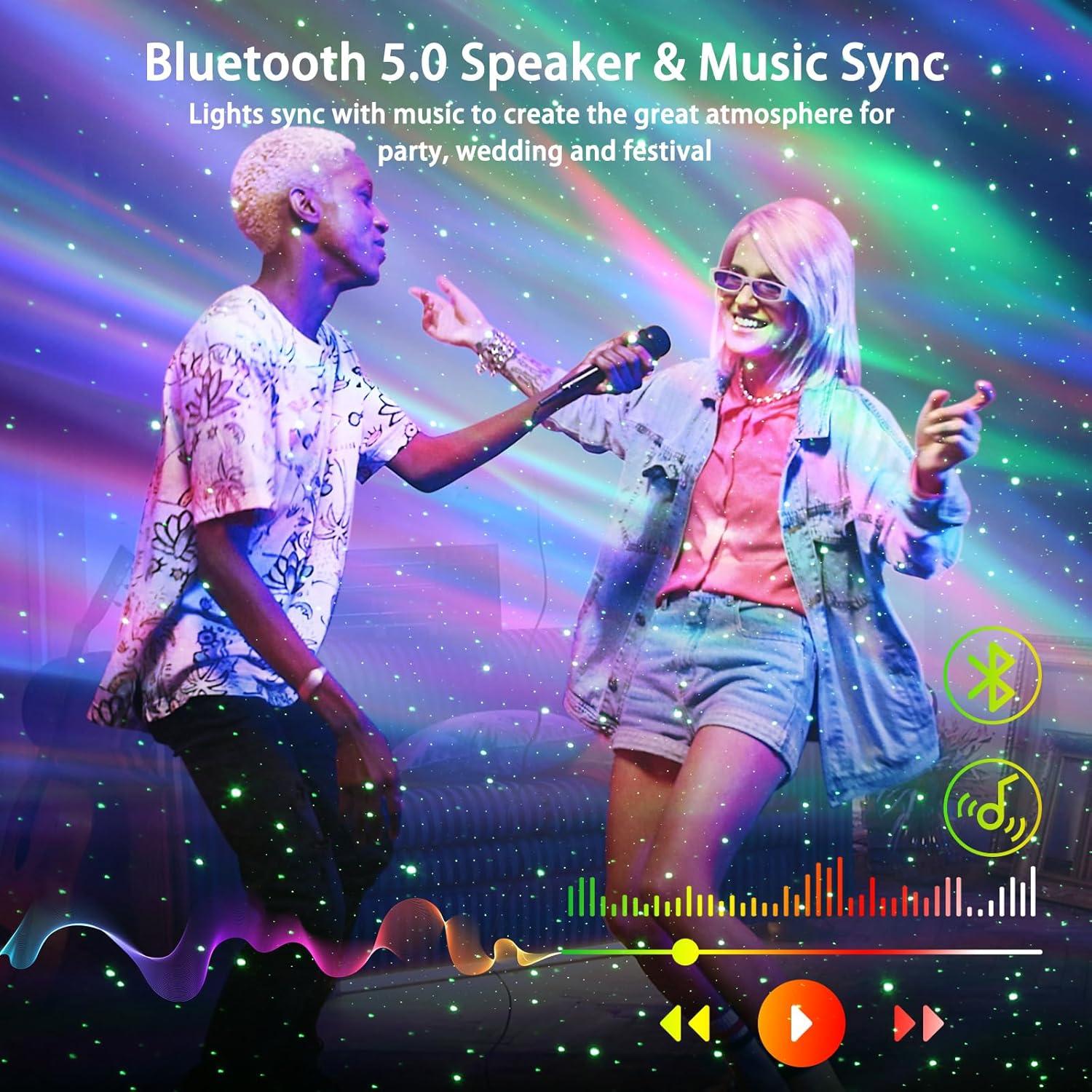 Proyector de Auroras Boreales AIRIVO HJ-09, Luz Nocturna 3 en 1