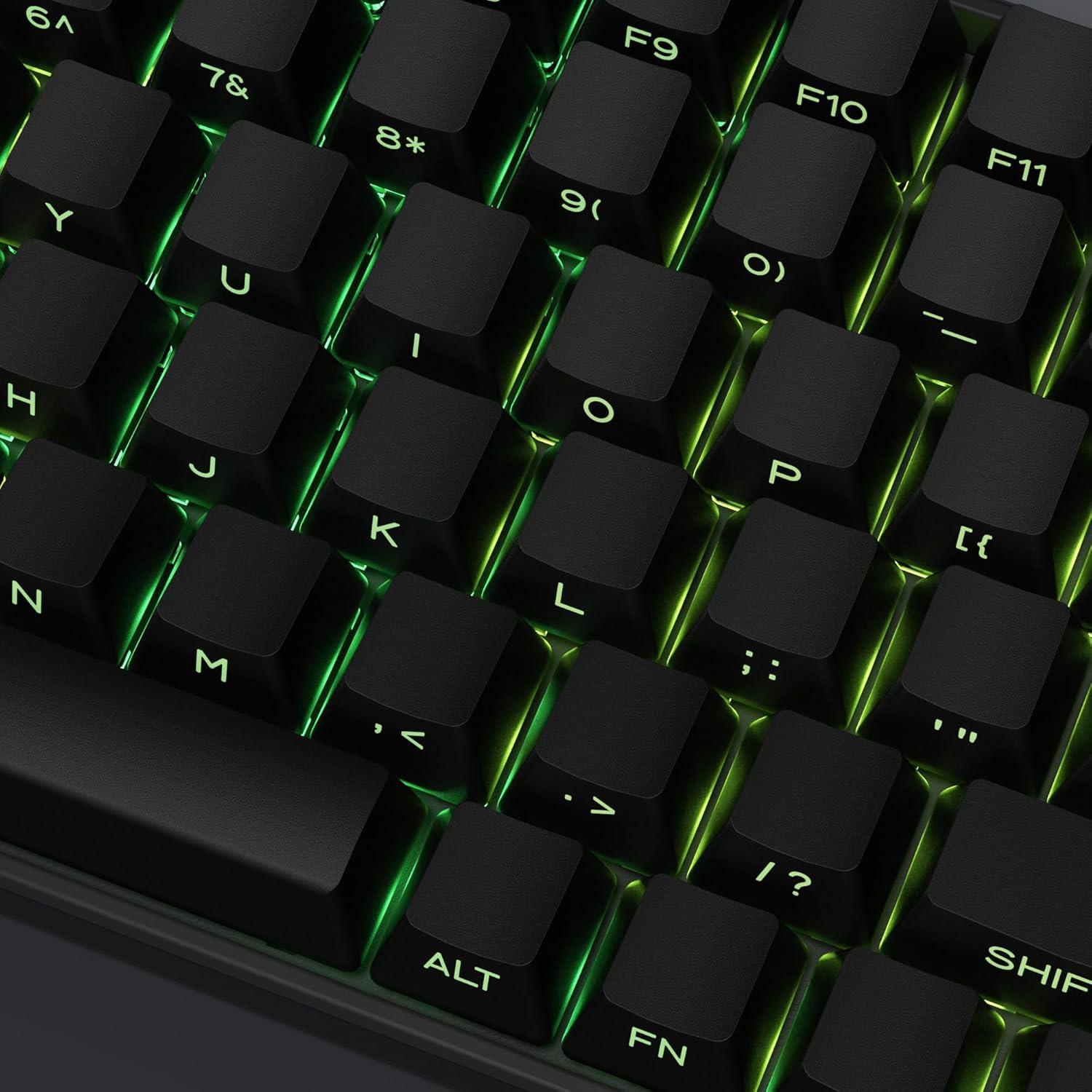 Conjunto de Teclas PBT Negras XVX 136 Teclas Doble Inyección