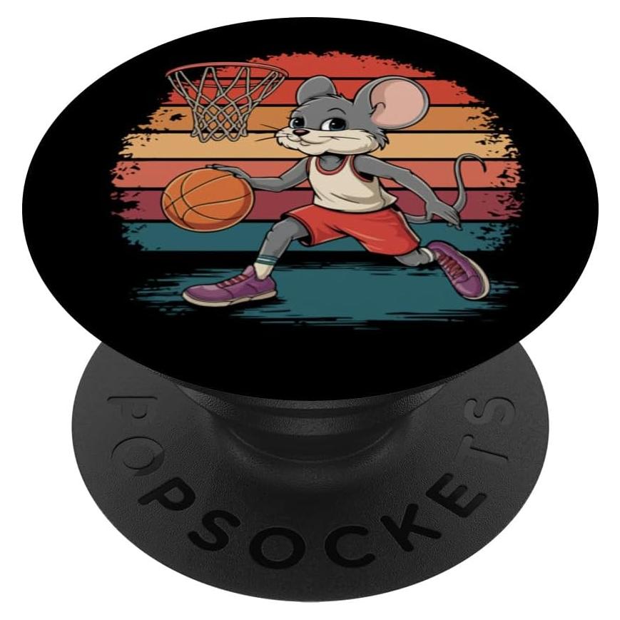 PopSockets Adhesivo PopGrip Ratón Vintage Baloncesto