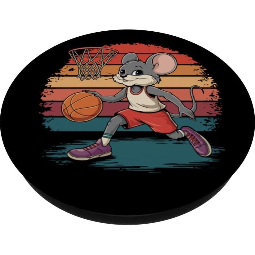 PopSockets Adhesivo PopGrip Ratón Vintage Baloncesto