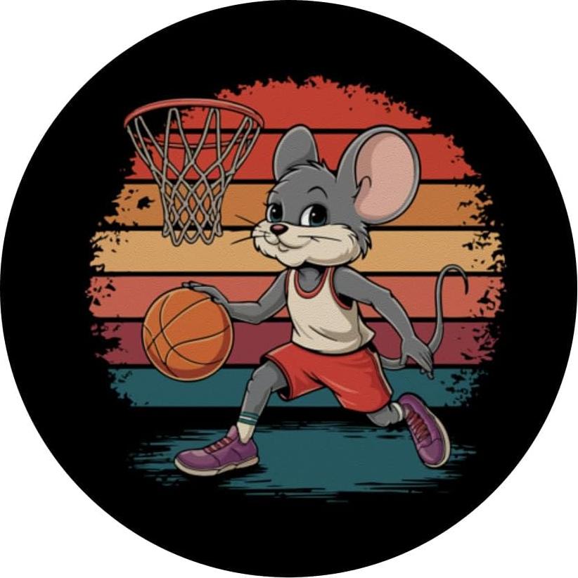 PopSockets Adhesivo PopGrip Ratón Vintage Baloncesto