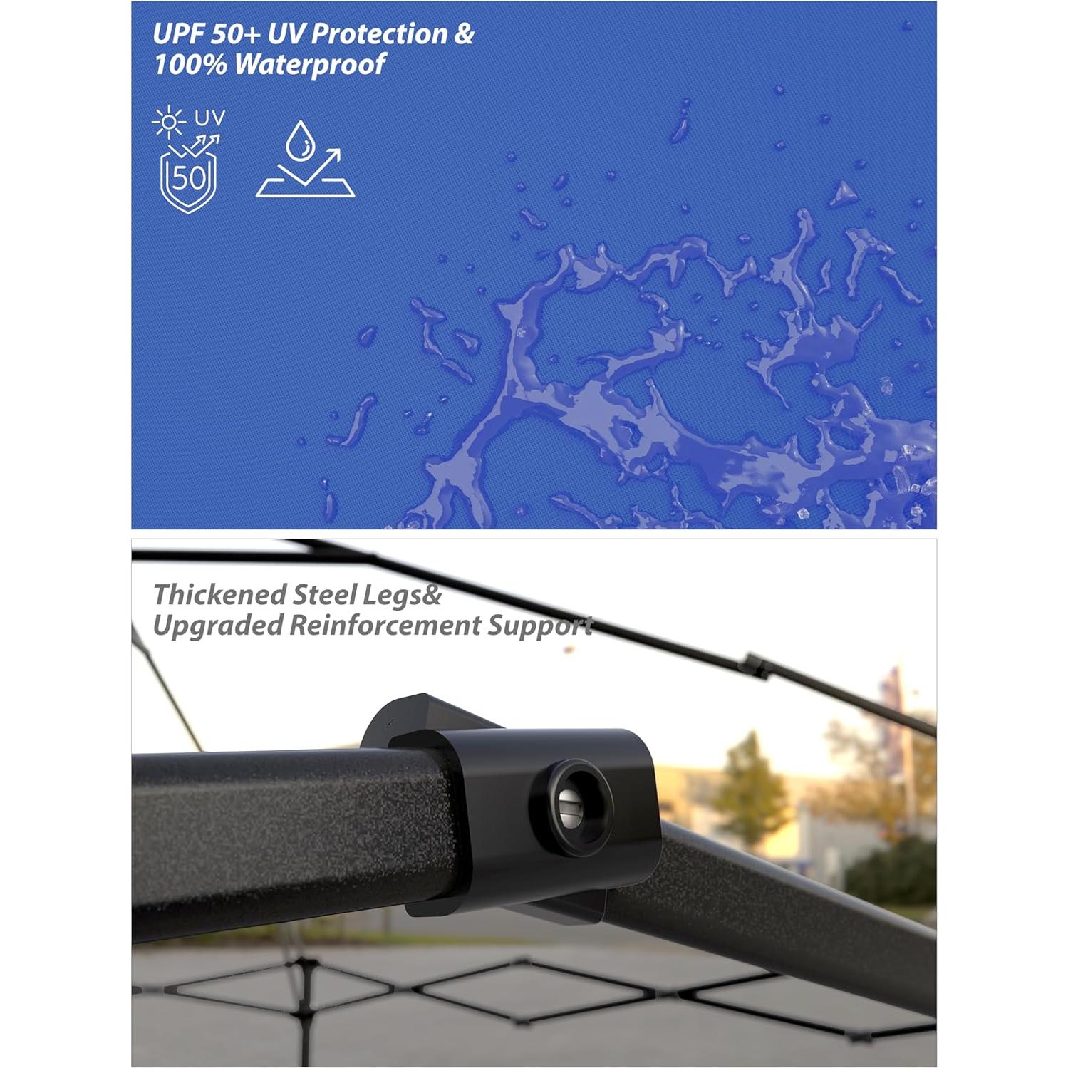 Carpa Desplegable GarveeLife 3m x 3m Impermeable Azul