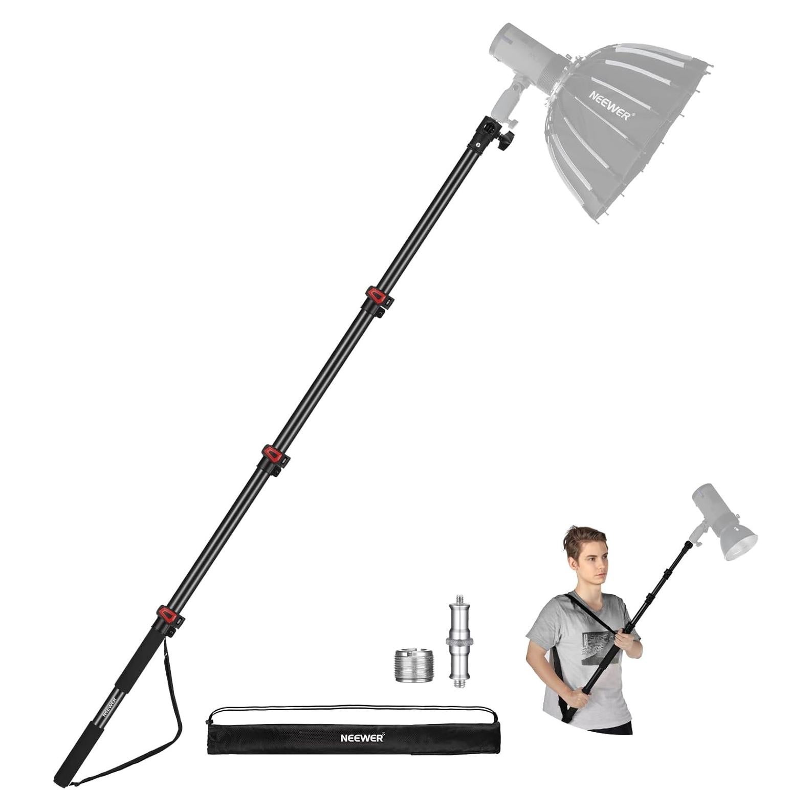 Soporte de Luz Telescópico NEEWER MS-230C 230cm Aluminio