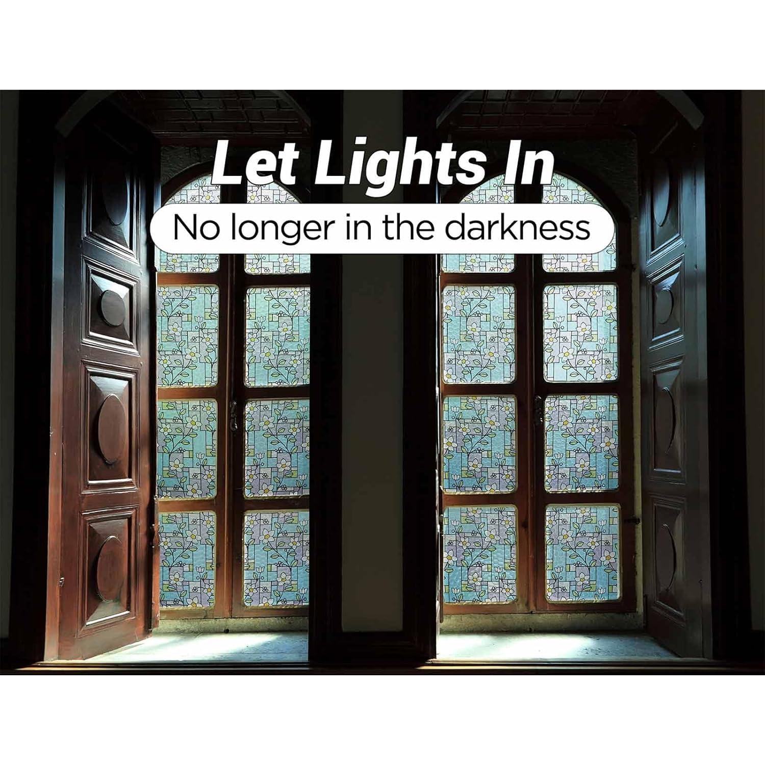 Película de Privacidad VSUDO 30x200 cm Flor Frangipani