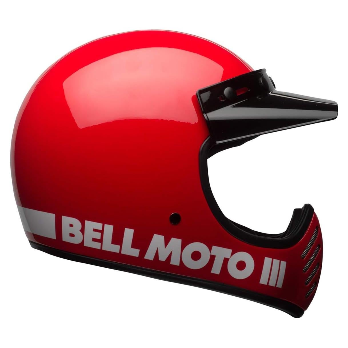 Casco Bell Moto-3 Rojo Clásico Grande - Protección Moderna