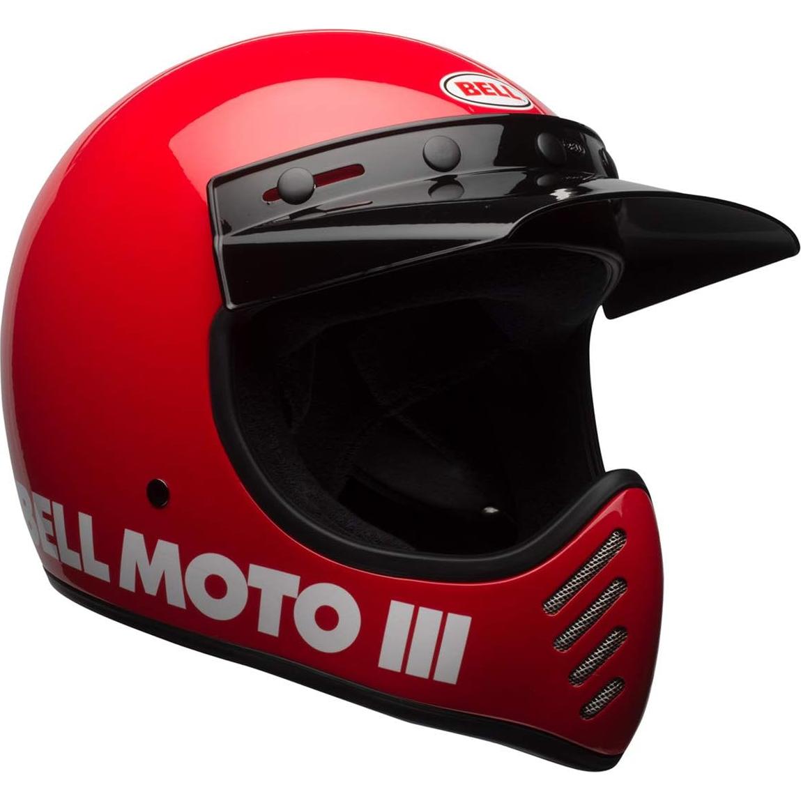 Casco Bell Moto-3 Rojo Clásico Grande - Protección Moderna