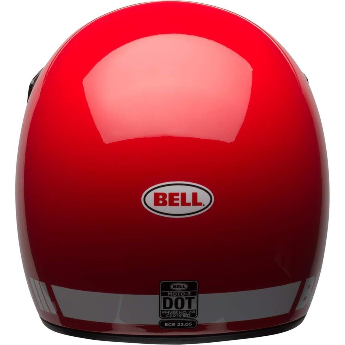 Casco Bell Moto-3 Rojo Clásico Grande - Protección Moderna