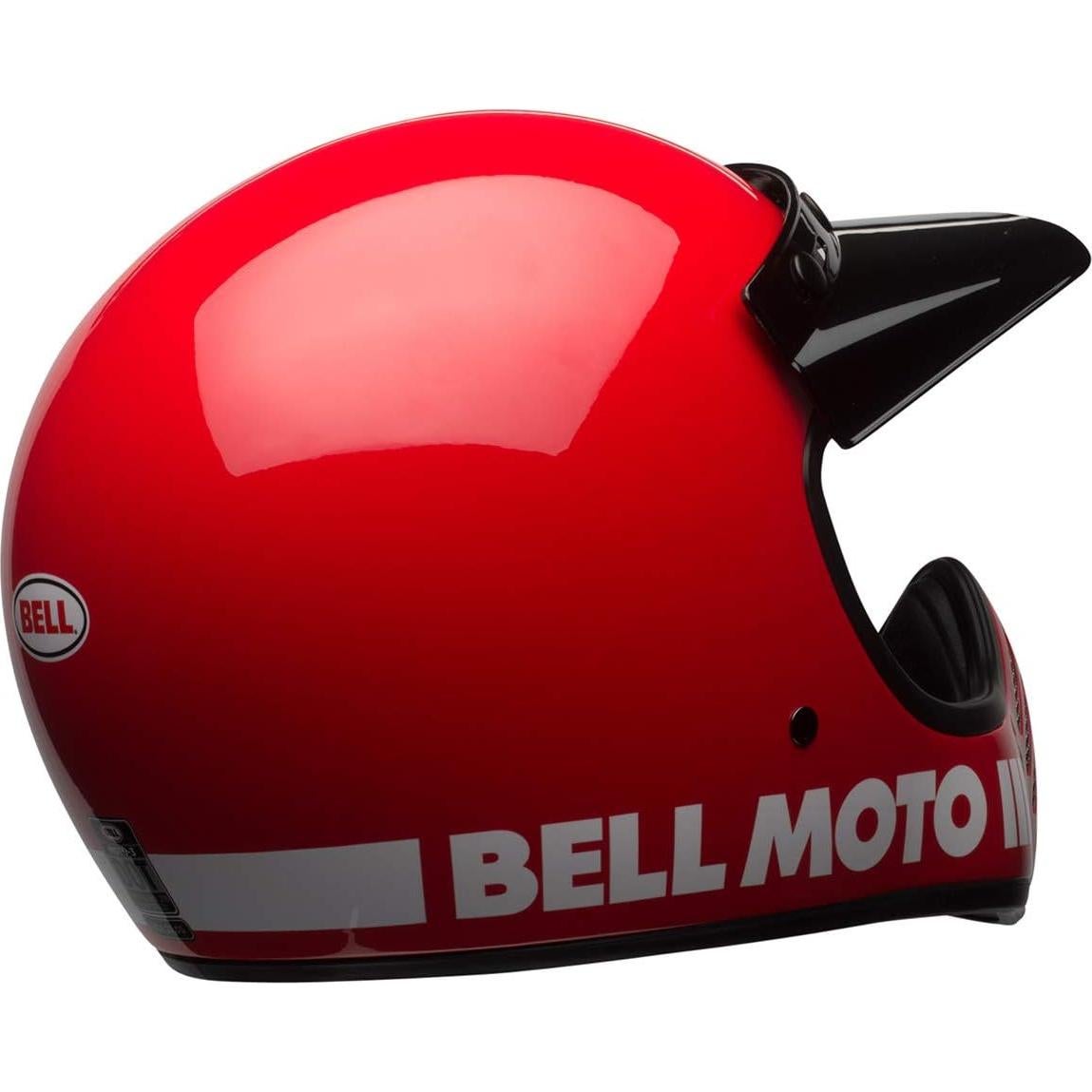 Casco Bell Moto-3 Rojo Clásico Grande - Protección Moderna