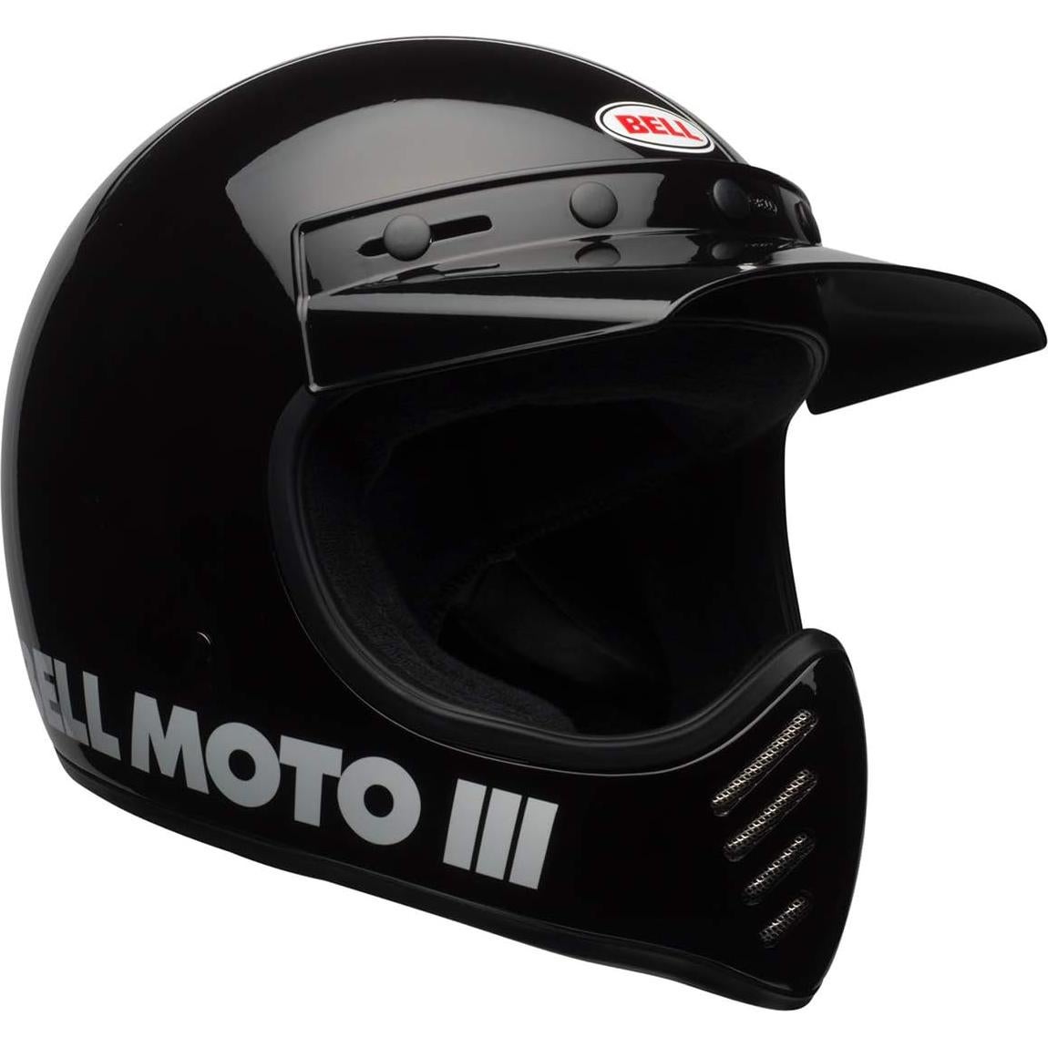 Casco Bell Moto-3 Negro Brillante X-Grande - Aprobado DOT