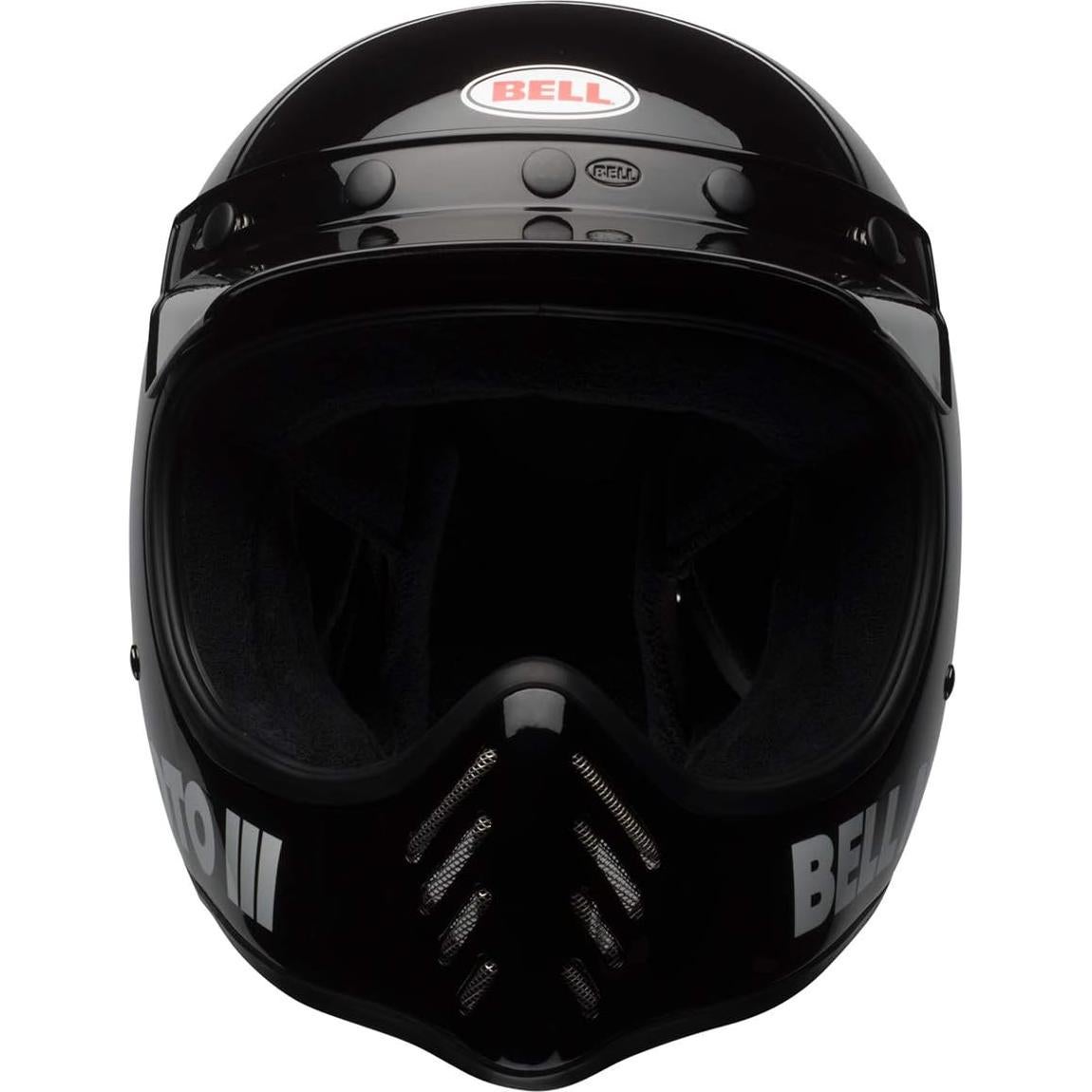 Casco Bell Moto-3 Negro Brillante X-Grande - Aprobado DOT