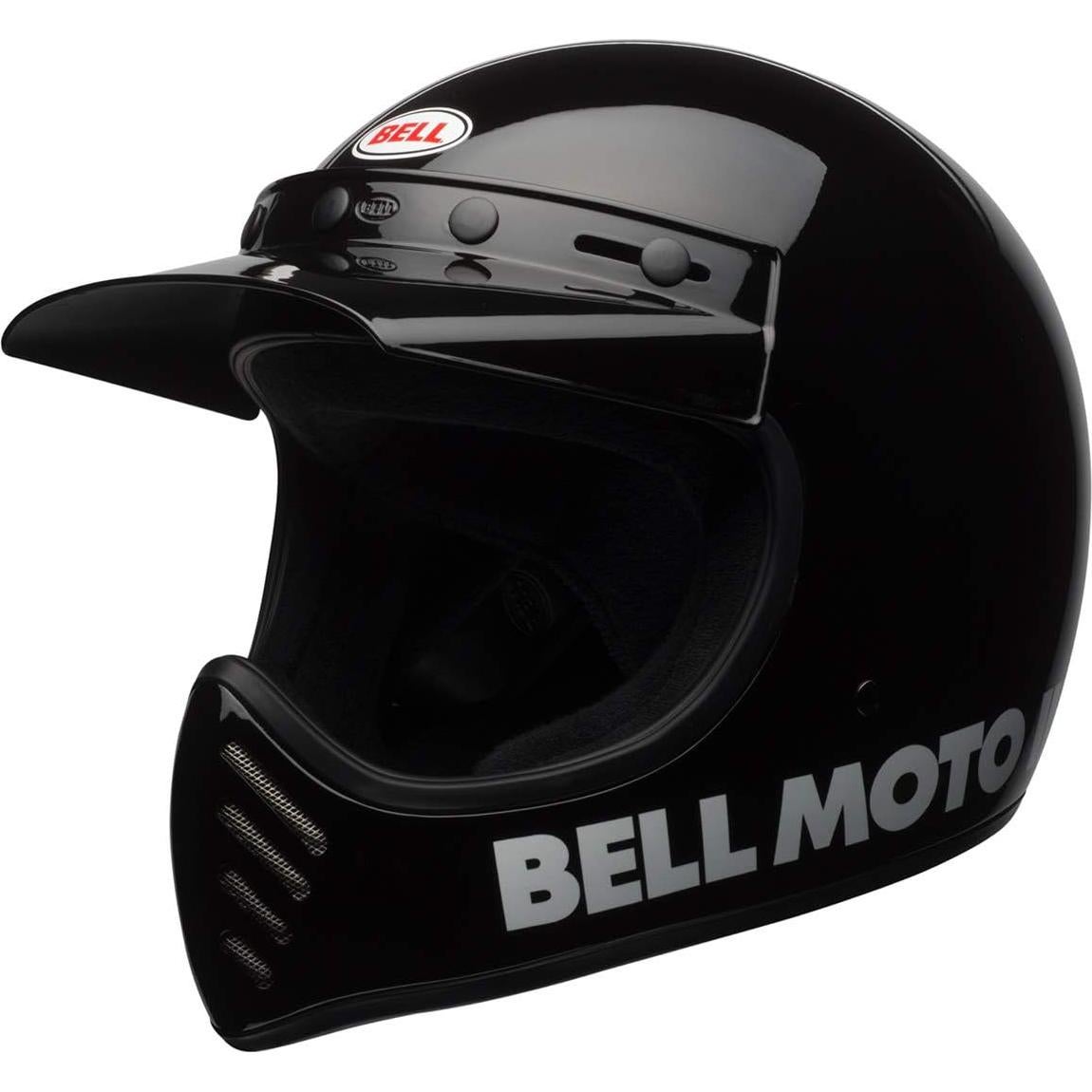 Casco Bell Moto-3 Negro Brillante X-Grande - Aprobado DOT