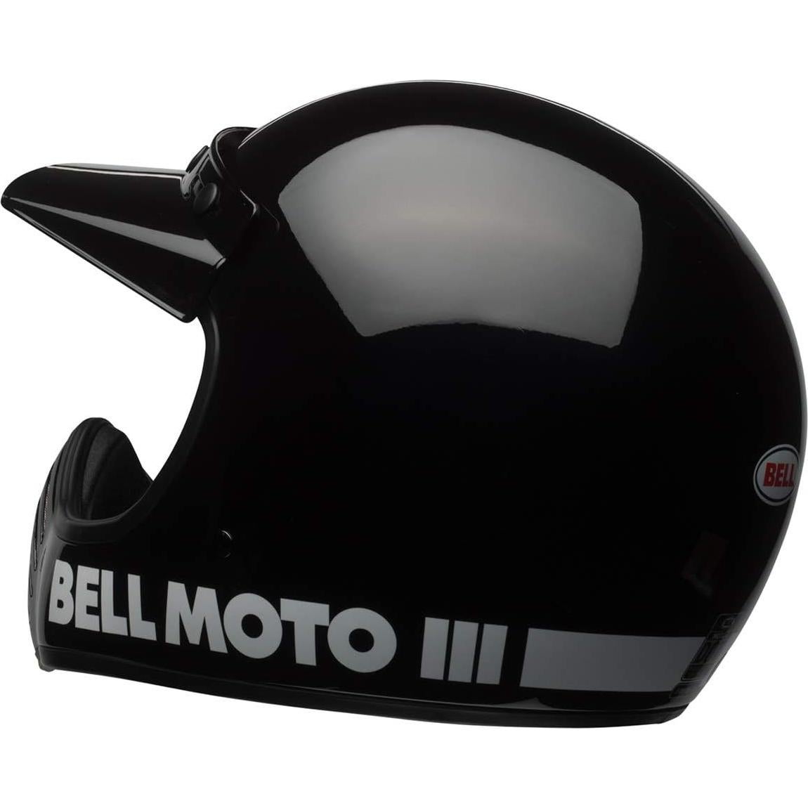 Casco Bell Moto-3 Negro Brillante X-Grande - Aprobado DOT