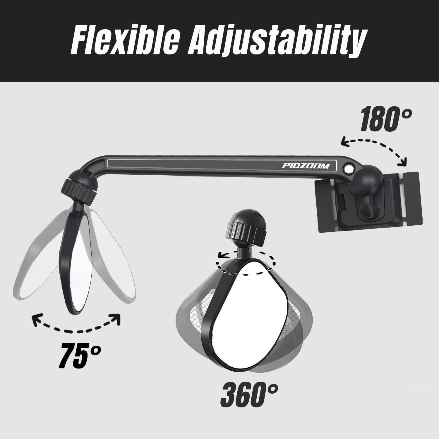 Espejo Retrovisor para Casco PidZoom HM01 Ajustable 360°