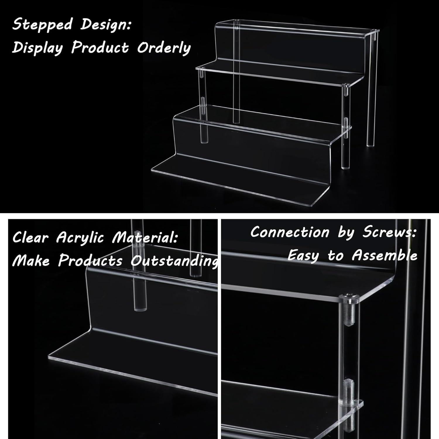 Soporte Acrílico de Exhibición 4 Niveles RLHDIS - Organizador Transparente