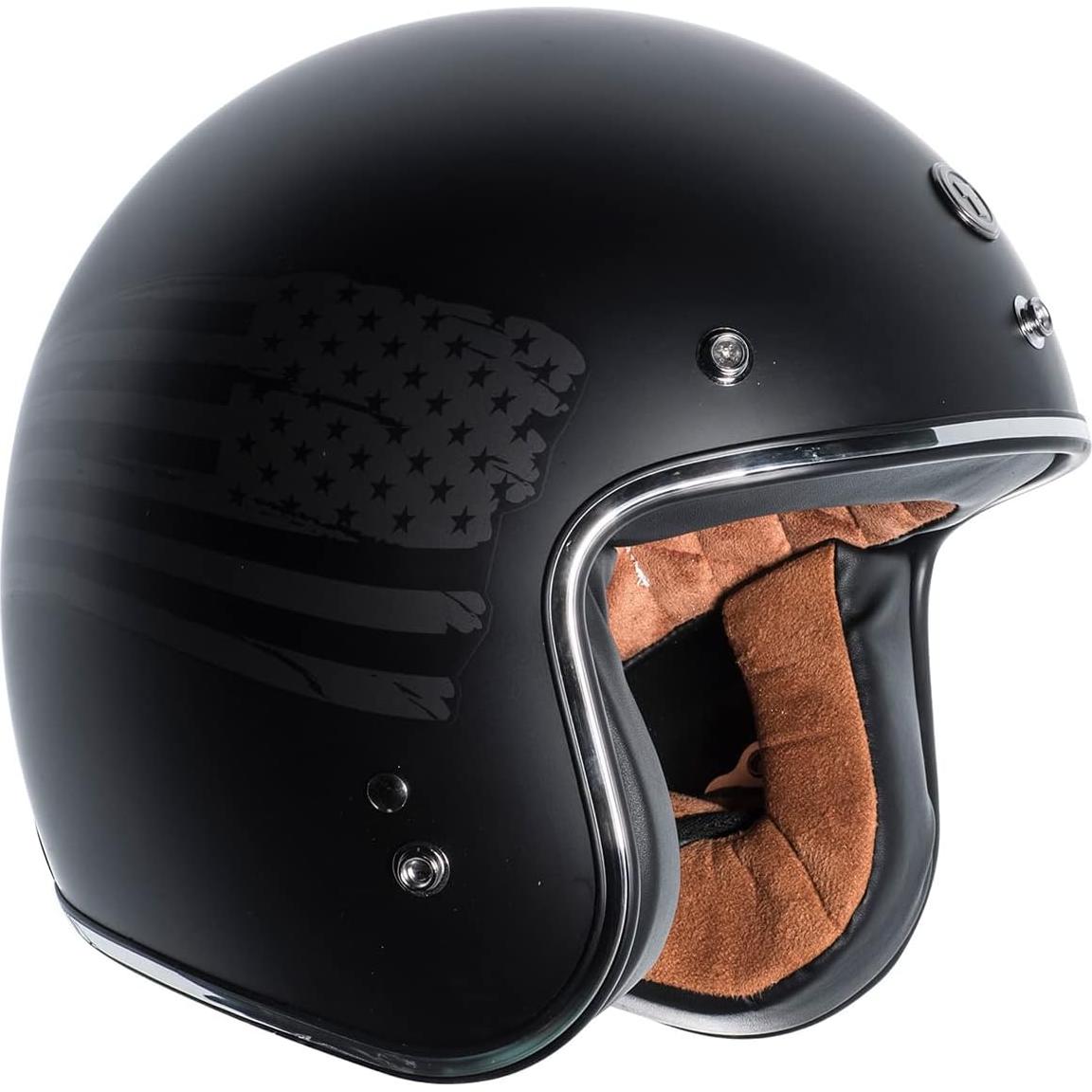 Casco Abierto TORC T50 Del Mar Negro Mate 1.59 kg