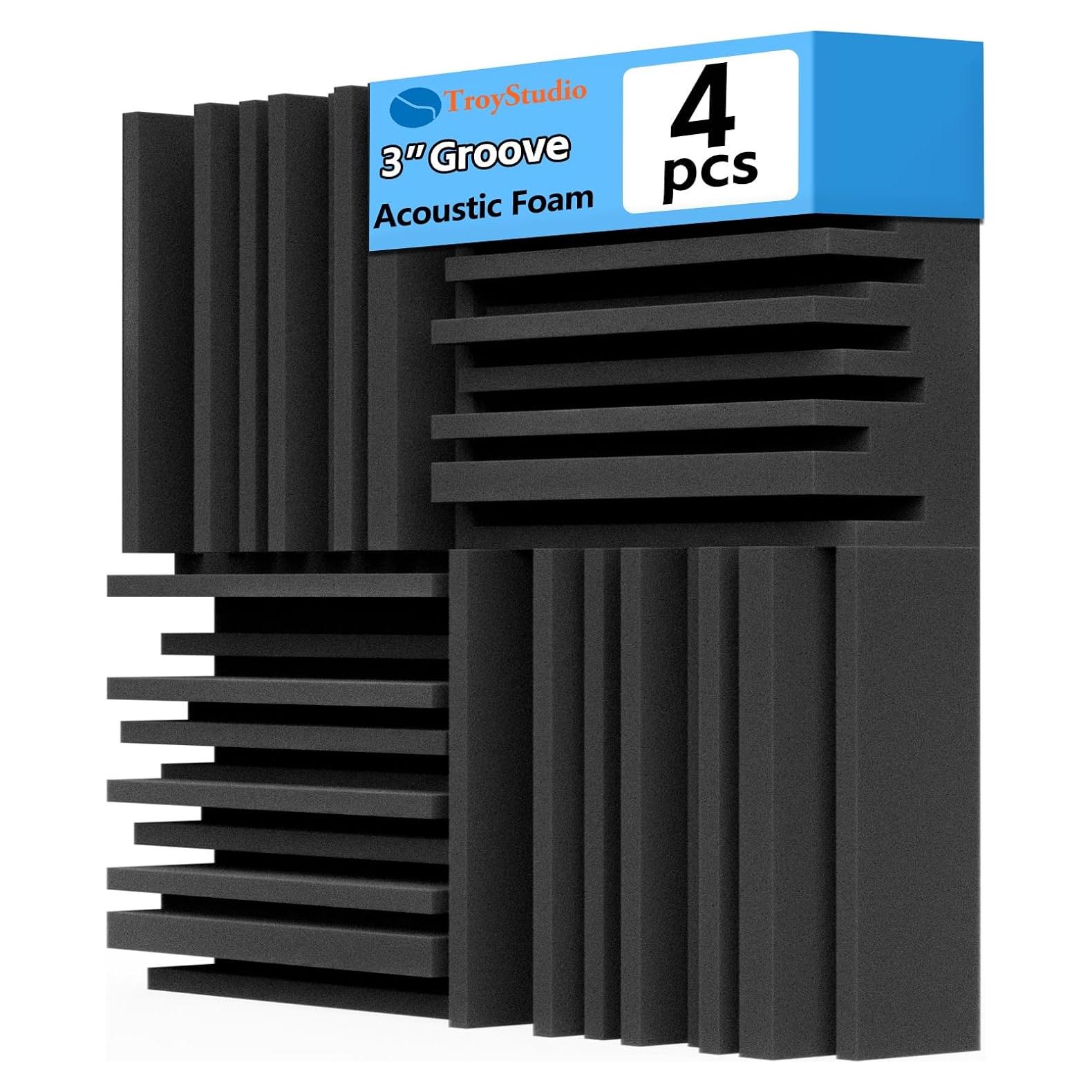 Paneles Acústicos TroyStudio 4 Pcs 30.48x30.48 cm Poliuretano