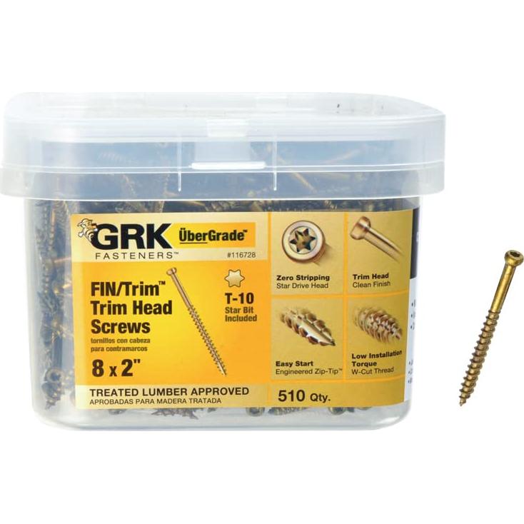 Tornillos GRK Fasteners 116728 #8 x 5.08cm Dorado 510CT